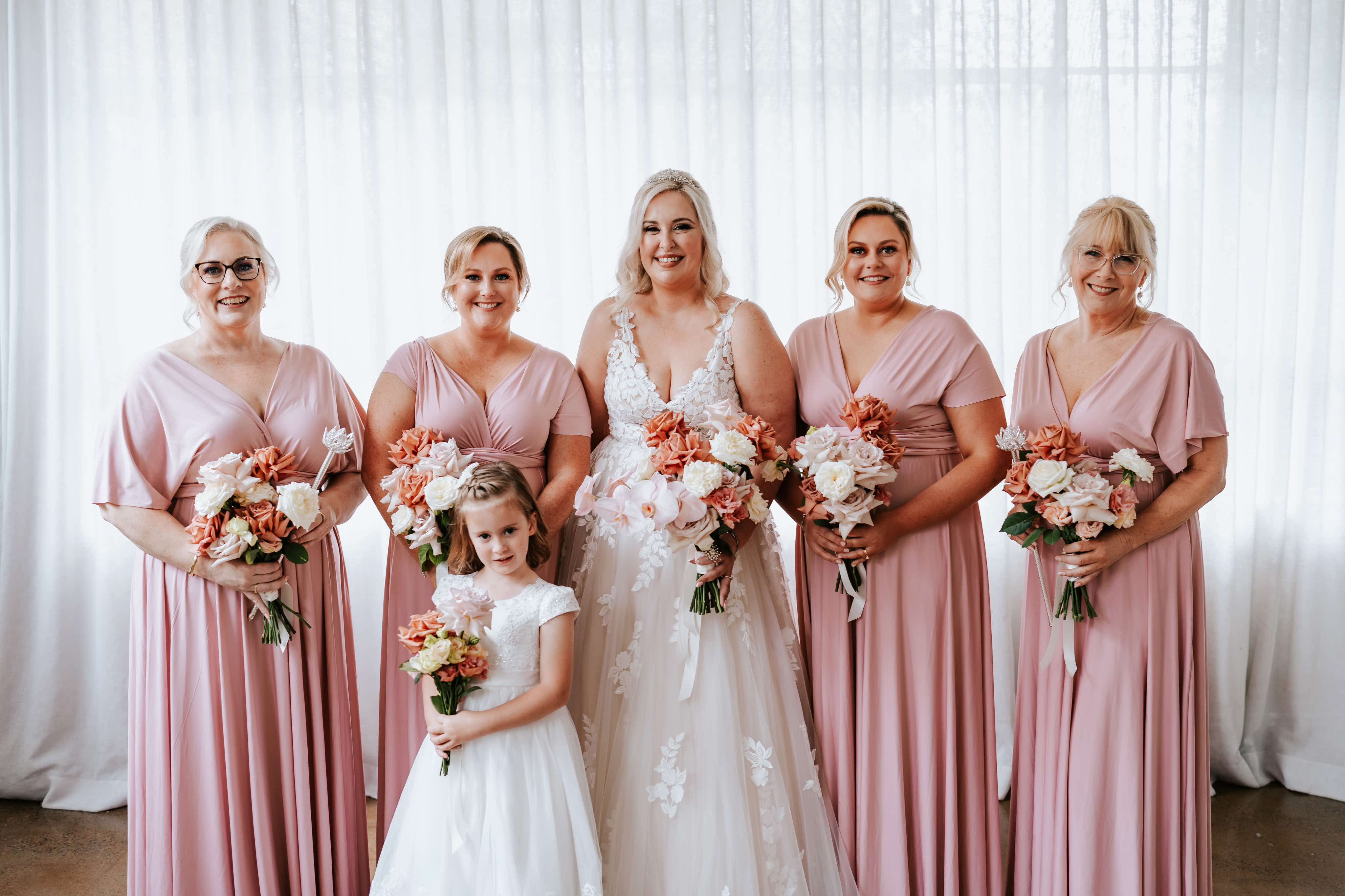 Luxe Satin Infinity Gown in Blush Pink
