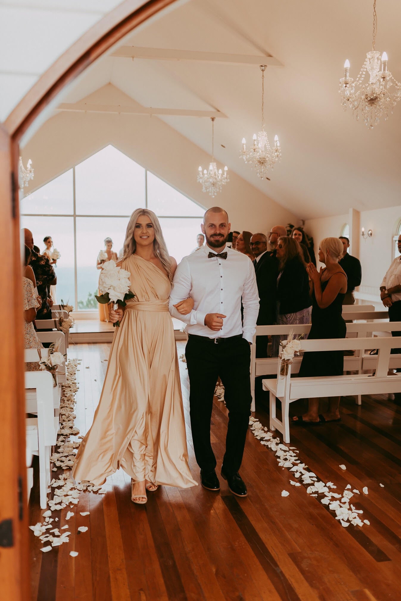 Luxe Satin Infinity Gown in Lemon - The Gown House
