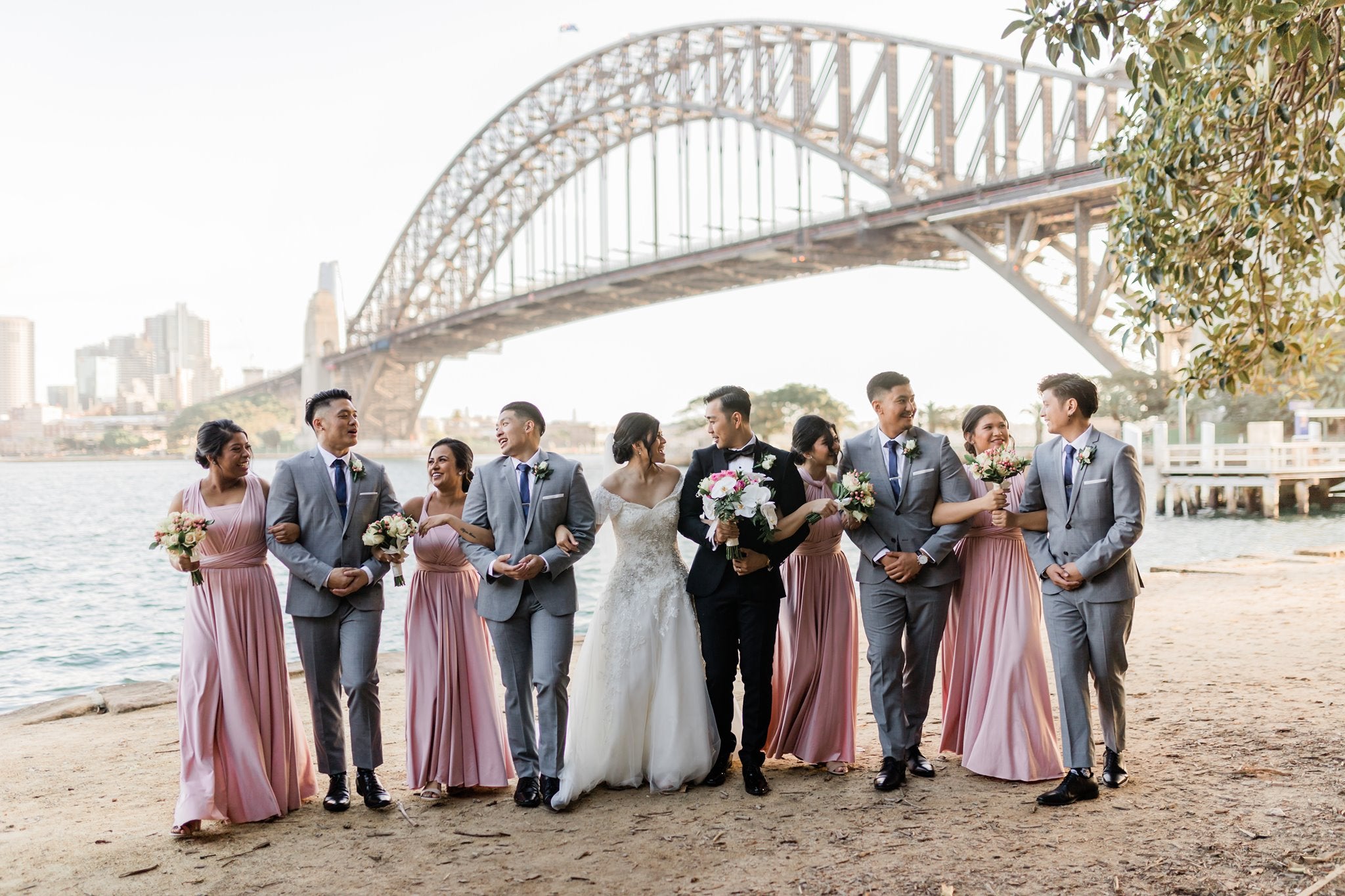 Luxe Satin Infinity Gown in Blush Pink