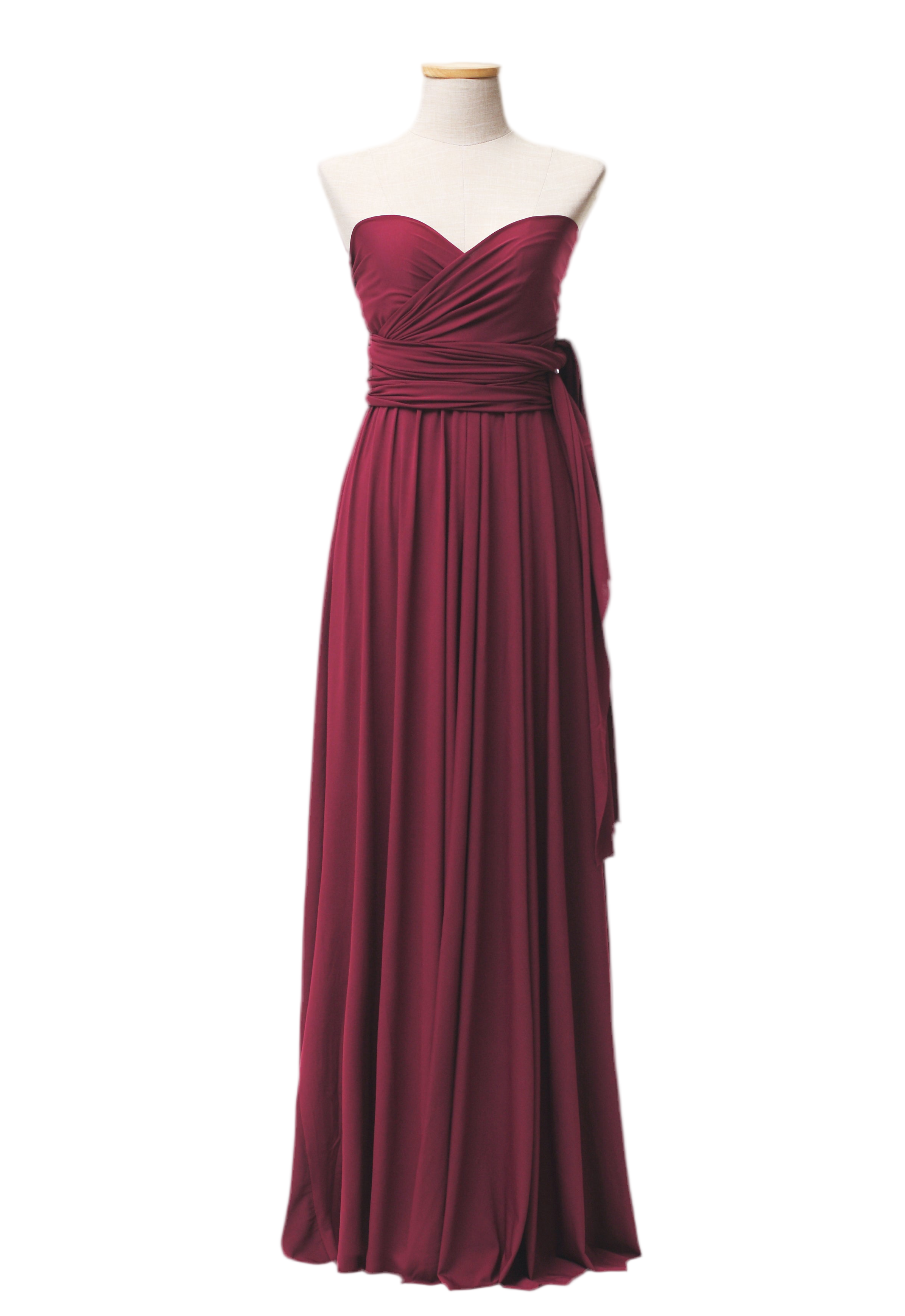 Burgundy Classic Infinity Gown - The Gown House