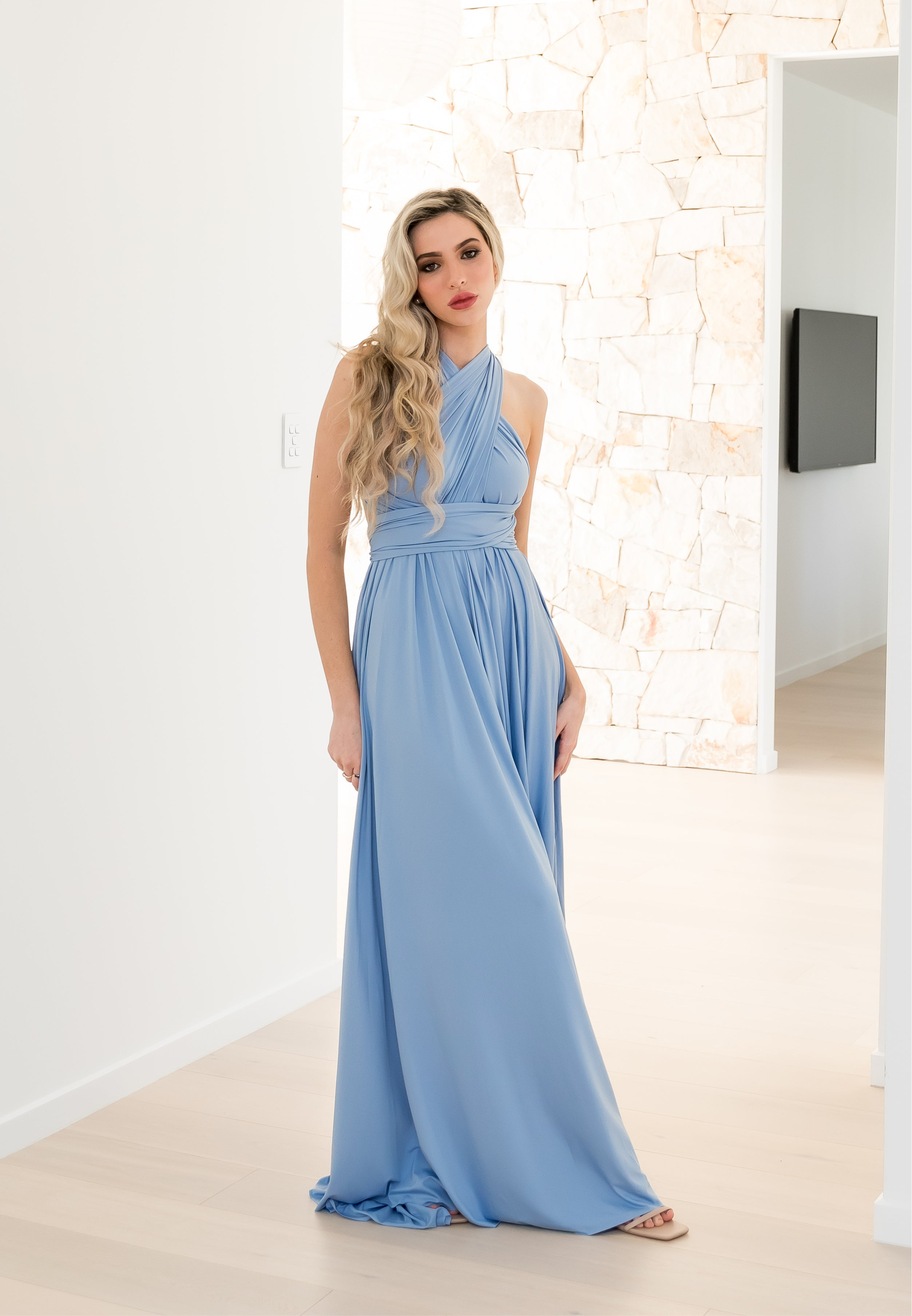 Dusty Blue Infinity Gown