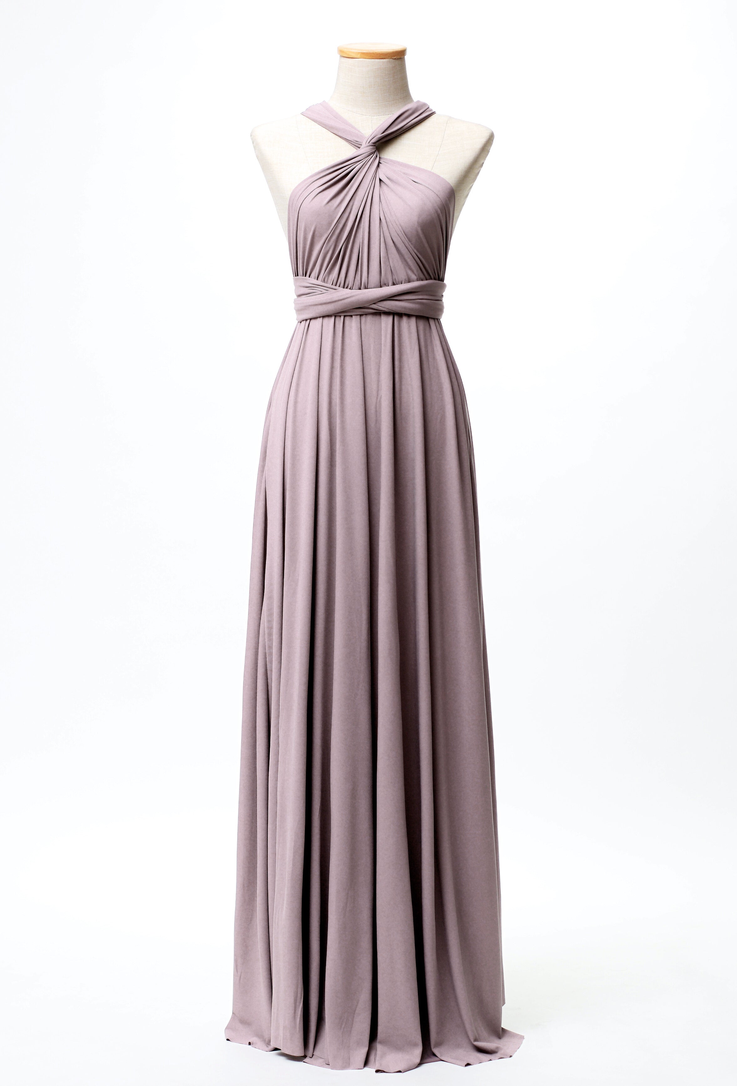 Luxe Satin Infinity Gown in Mocha