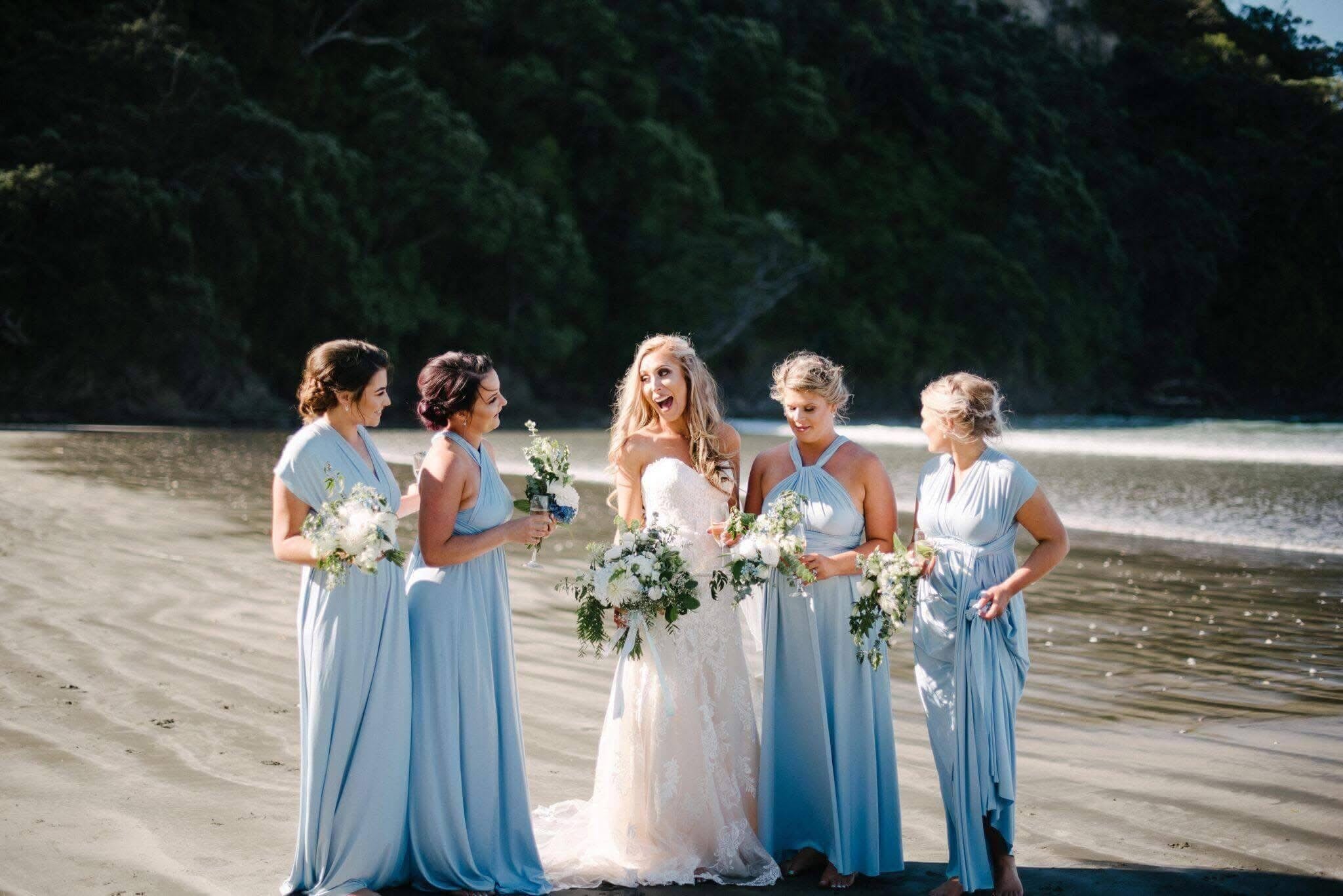 Dusty Blue Infinity Gown - The Gown House