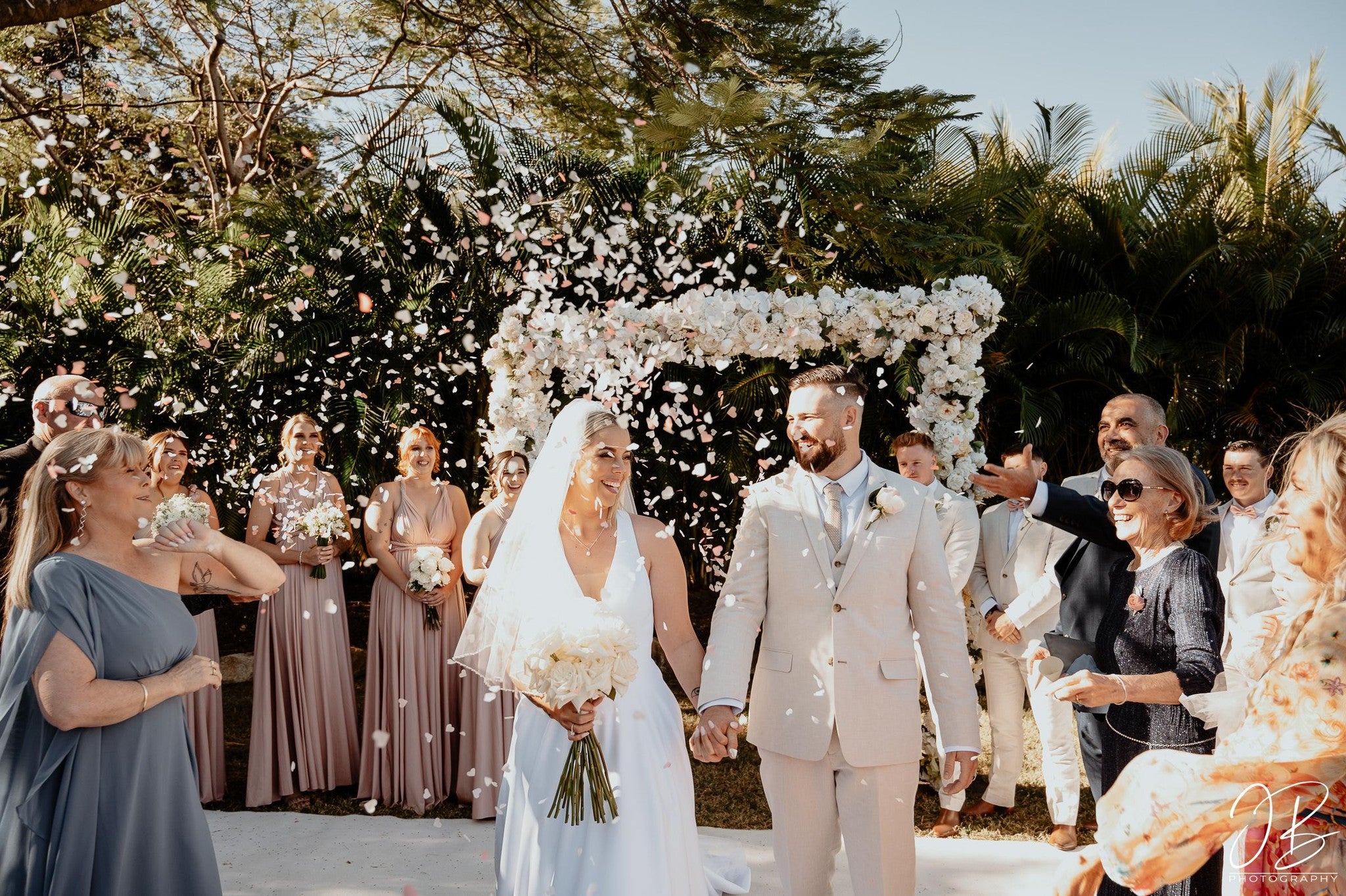 Luxe Satin Infinity Gown in Blush Pink