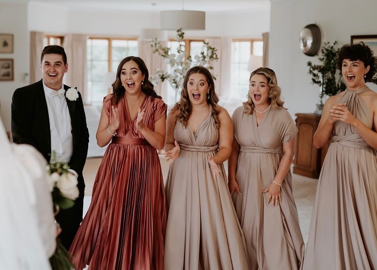 Latte Luxe Satin Infinity Gown