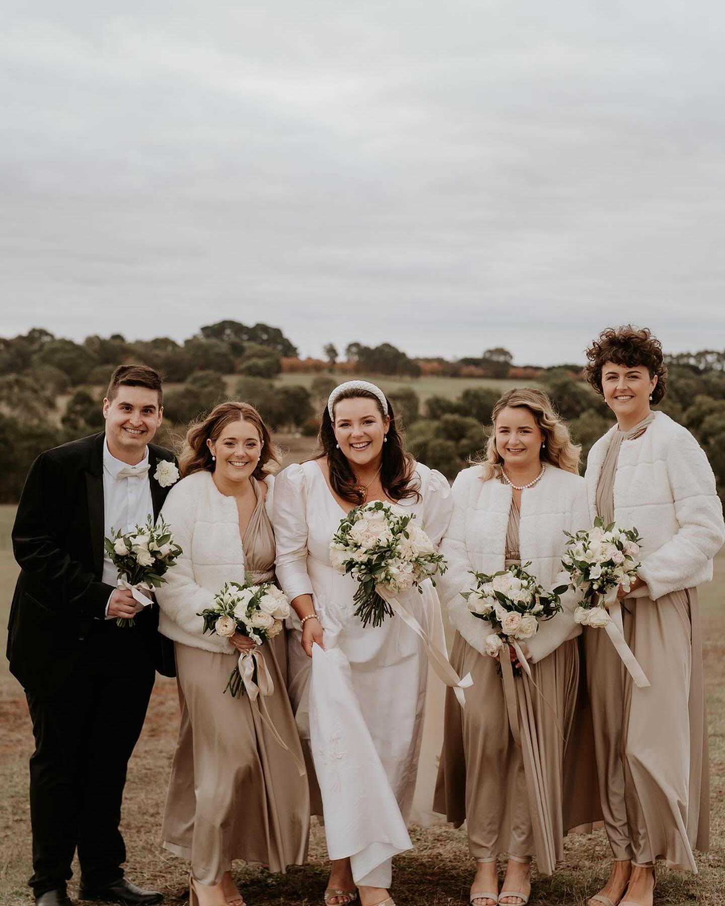 Latte Luxe Satin Infinity Gown