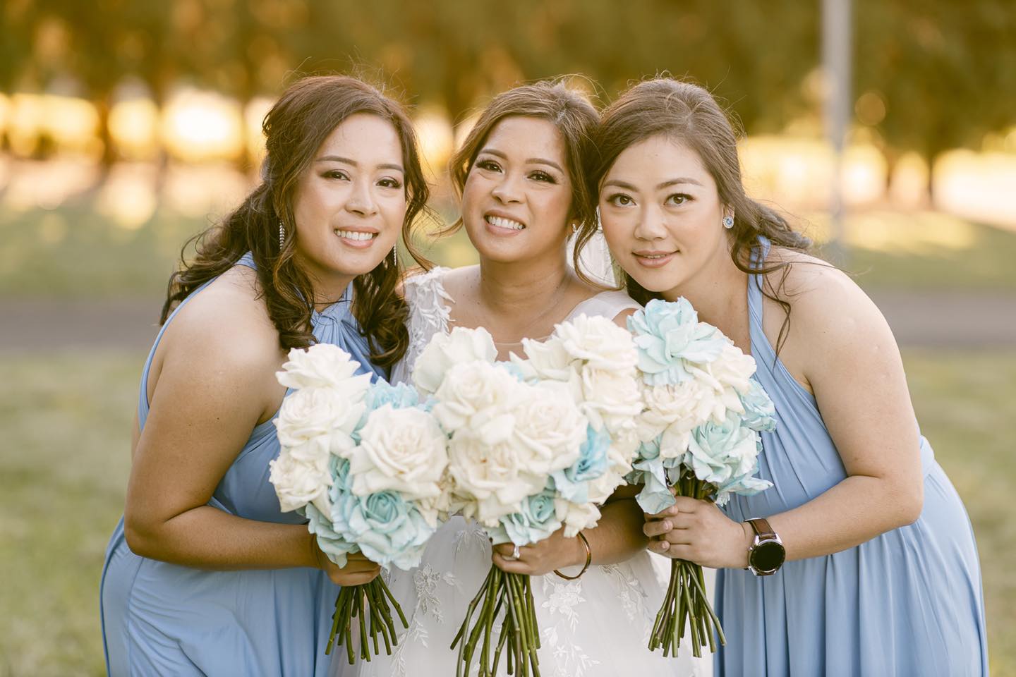 Dusty Blue Infinity Gown - The Gown House