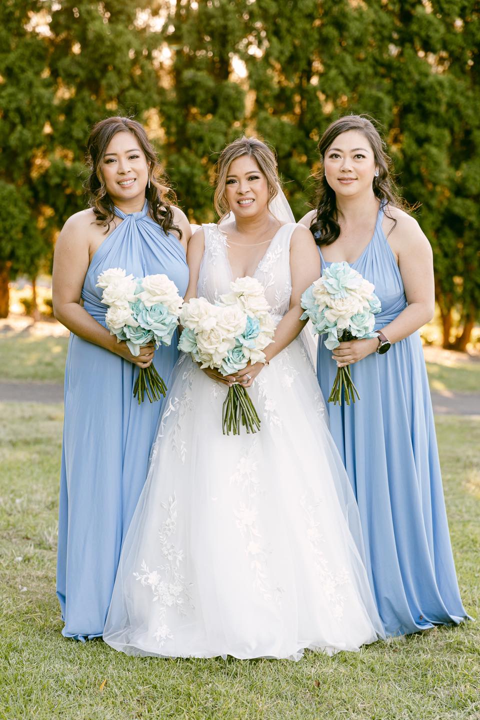 Dusty Blue Infinity Gown