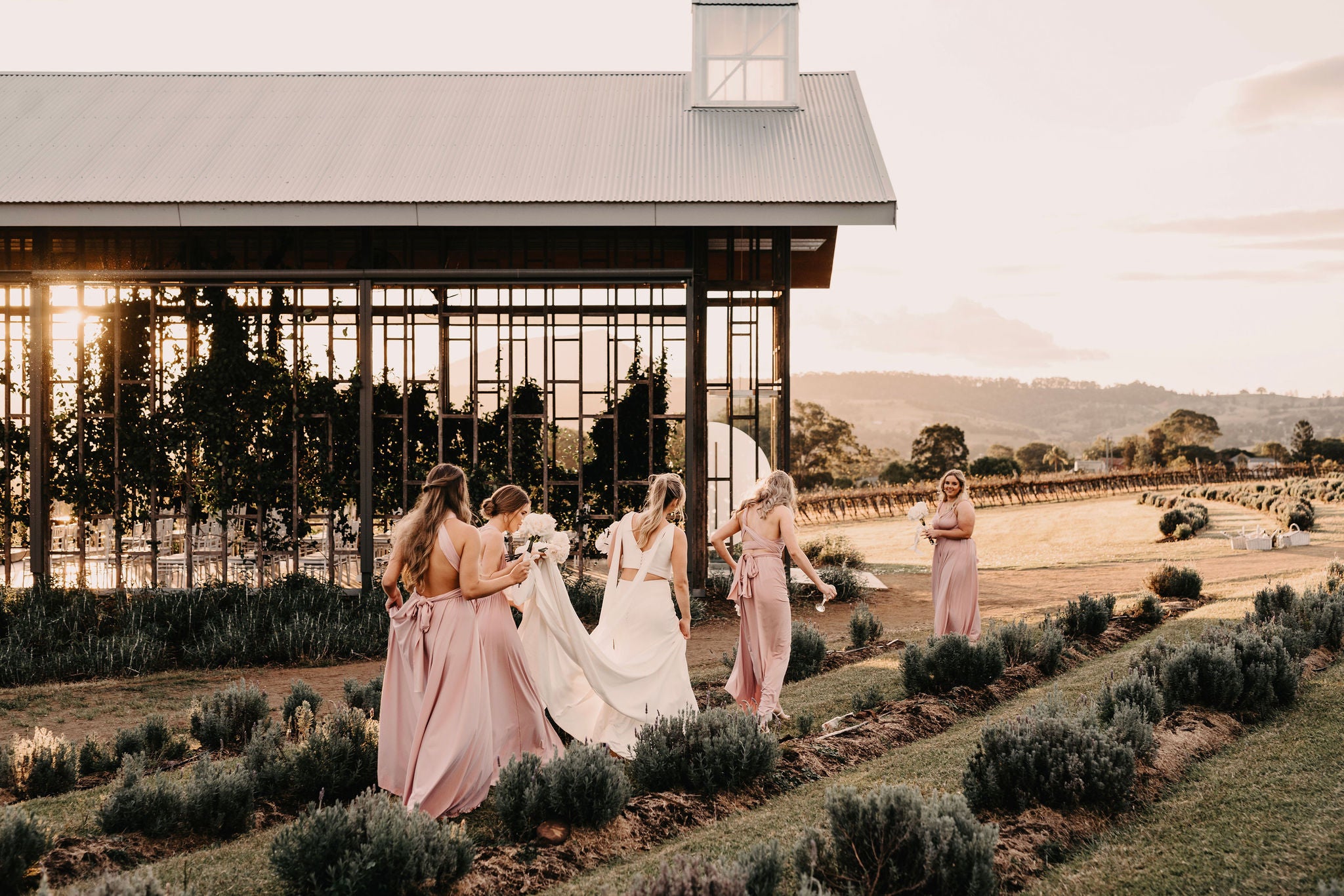Luxe Satin Infinity Gown in Blush Pink