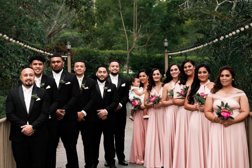 Luxe Satin Infinity Gown in Blush Pink