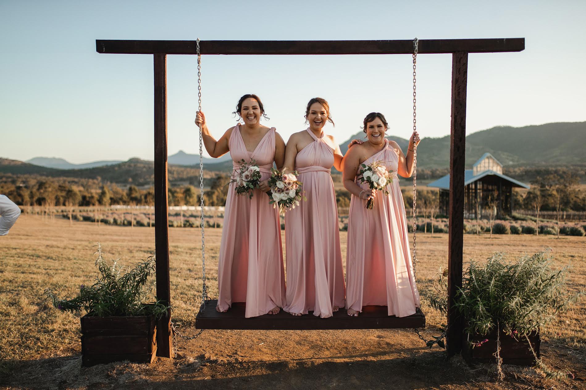 Luxe Satin Infinity Gown in Blush Pink