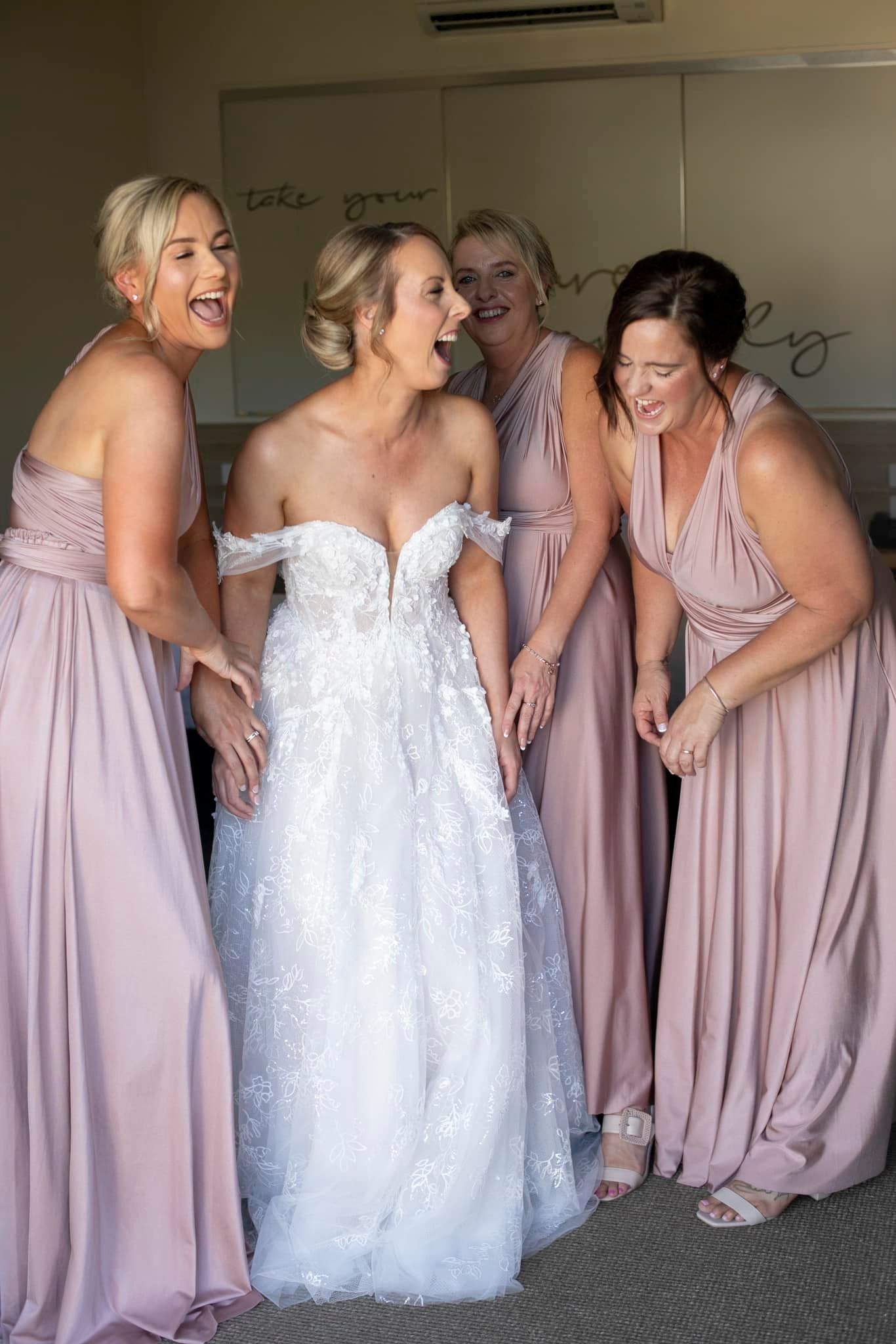 Luxe Satin Infinity Gown in Blush Pink