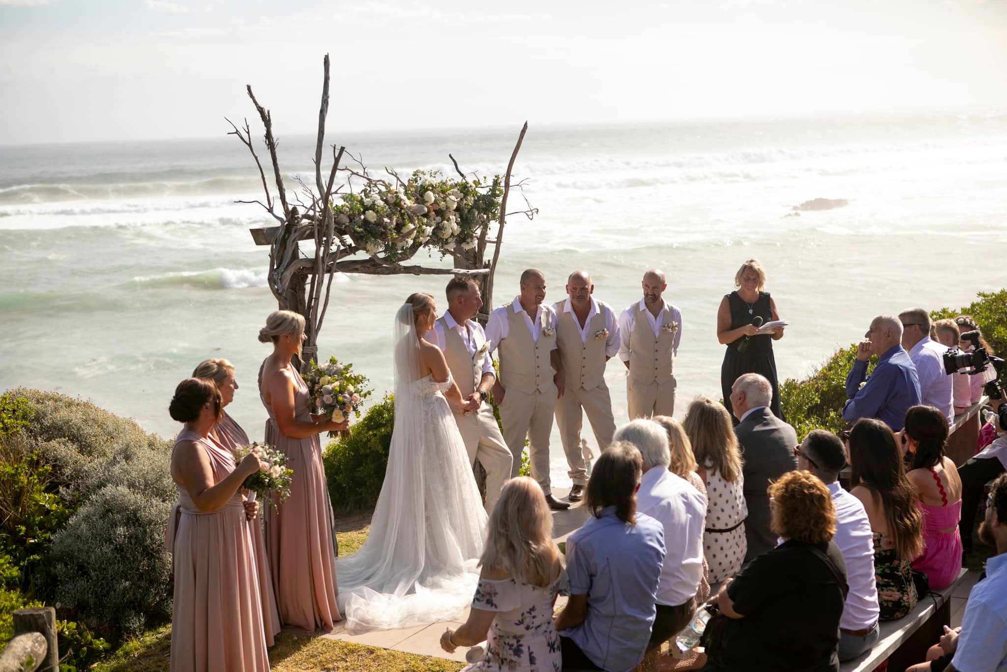 Luxe Satin Infinity Gown in Blush Pink