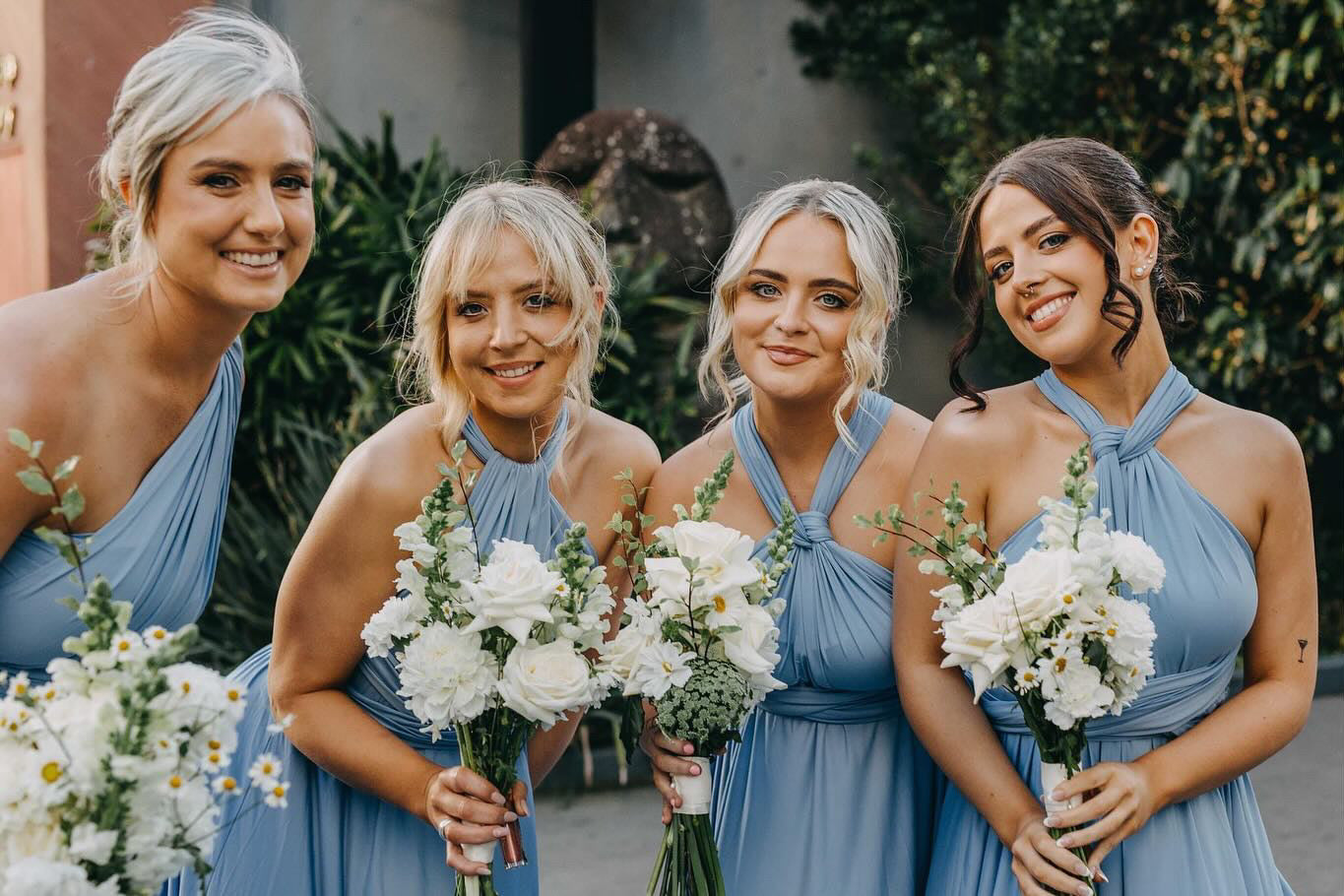 Dusty Blue Classic Infinity Gown - The Gown House