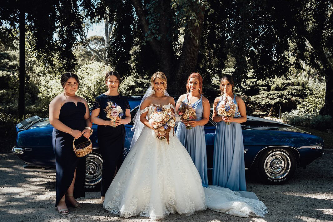 Dusty Blue Infinity Gown - The Gown House