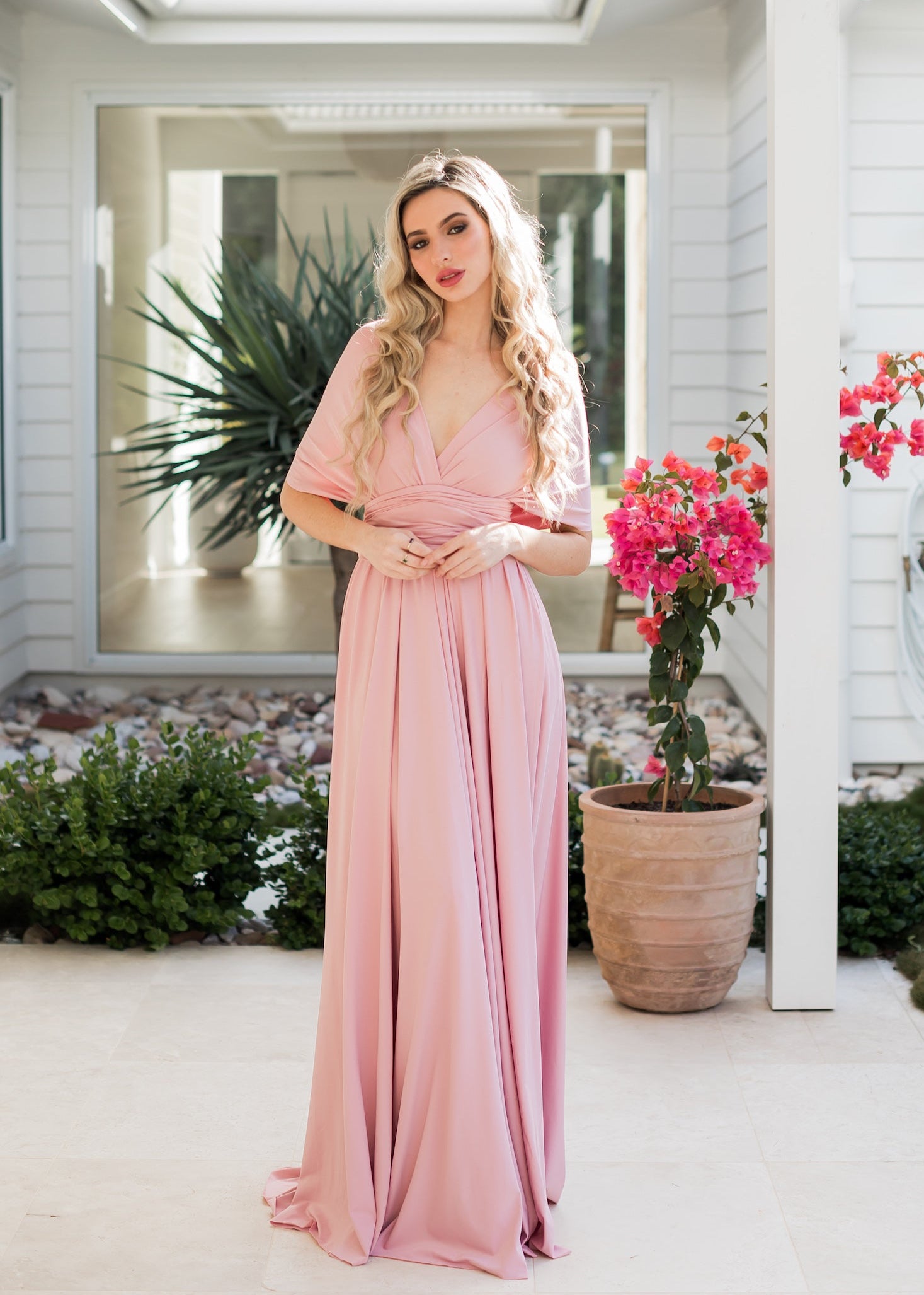 Dusty Pink Classic Infinity Gown FINAL SALE - The Gown House