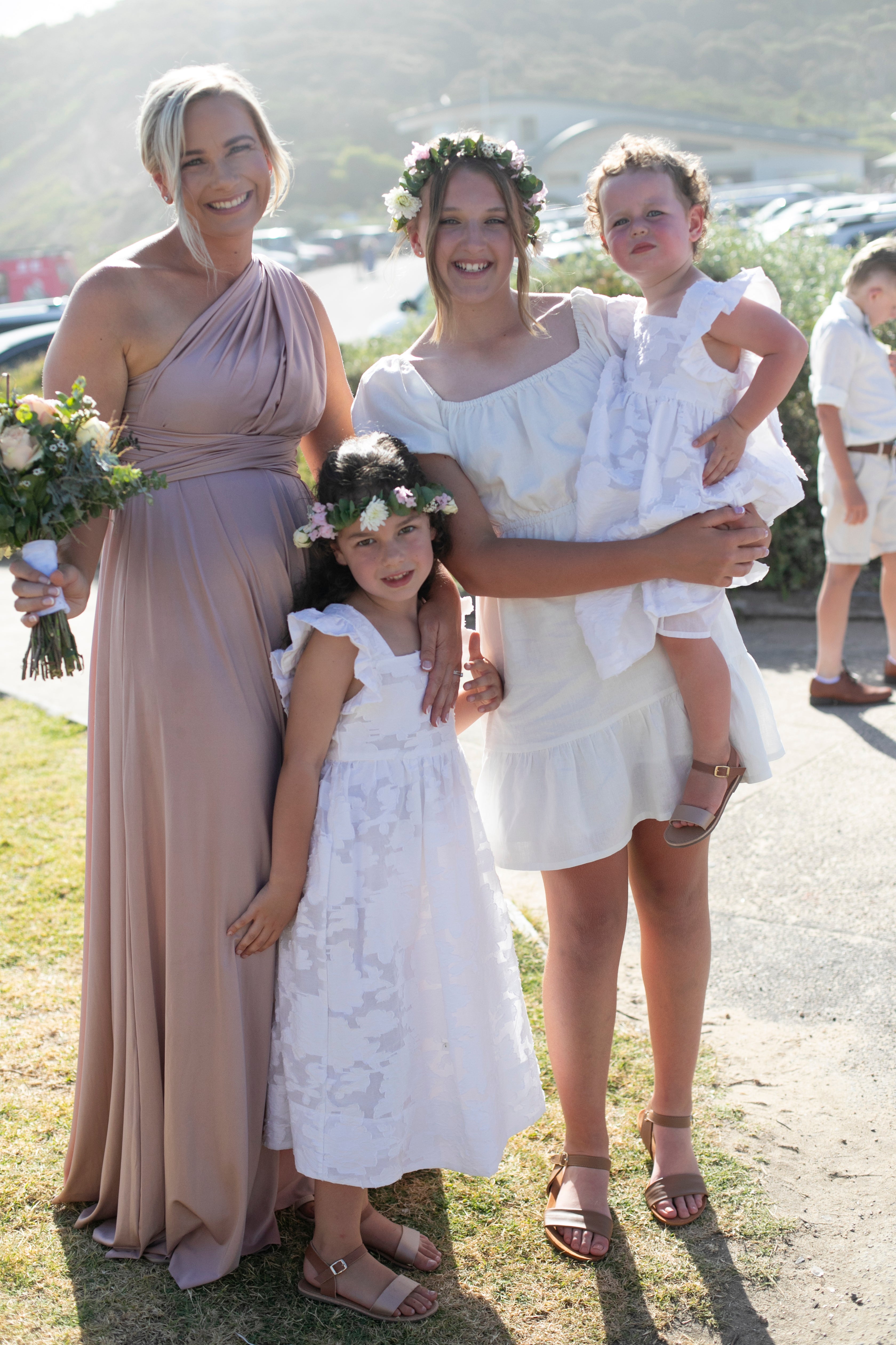 Luxe Satin Infinity Gown in Blush Pink