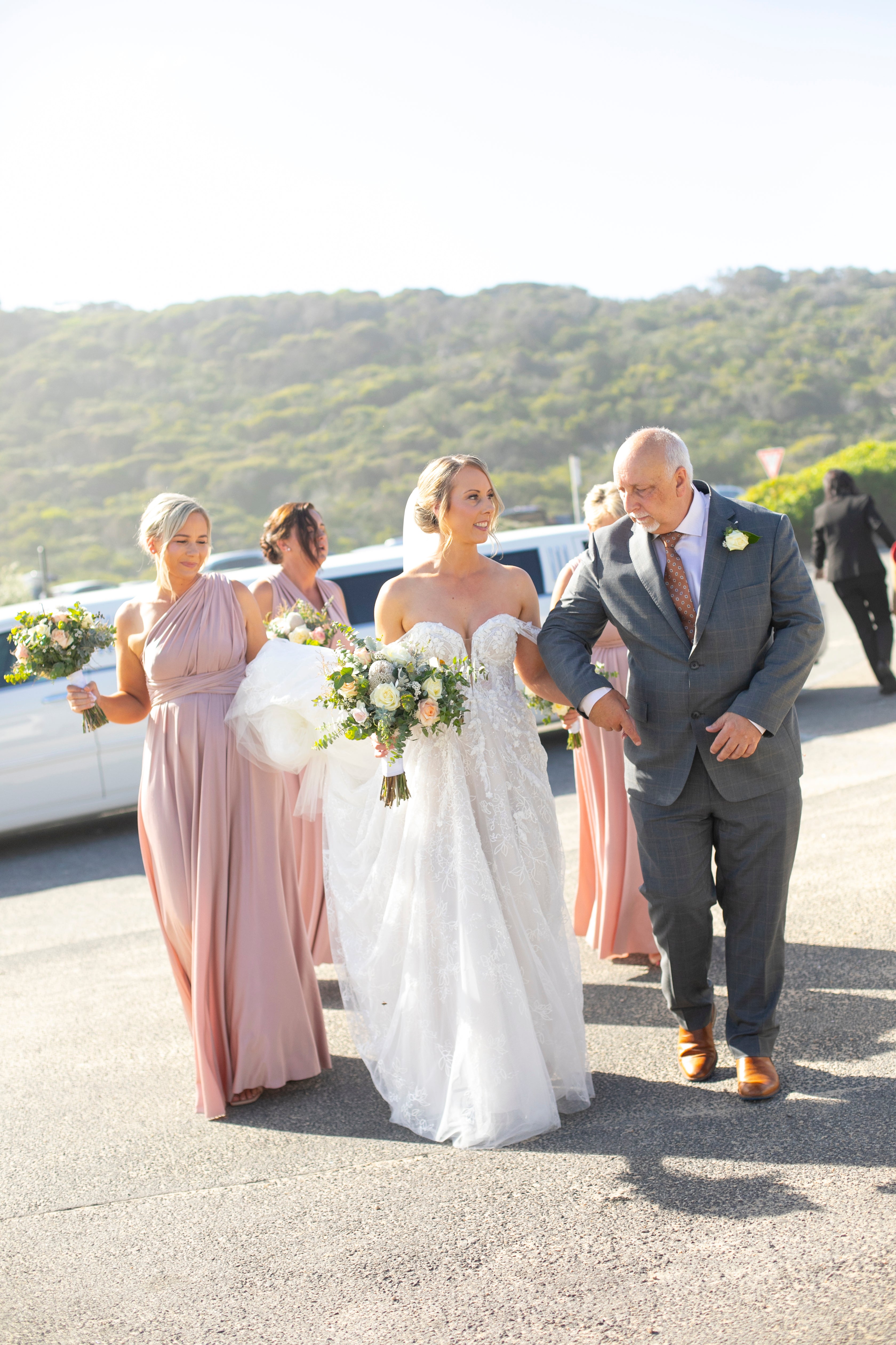 Luxe Satin Infinity Gown in Blush Pink