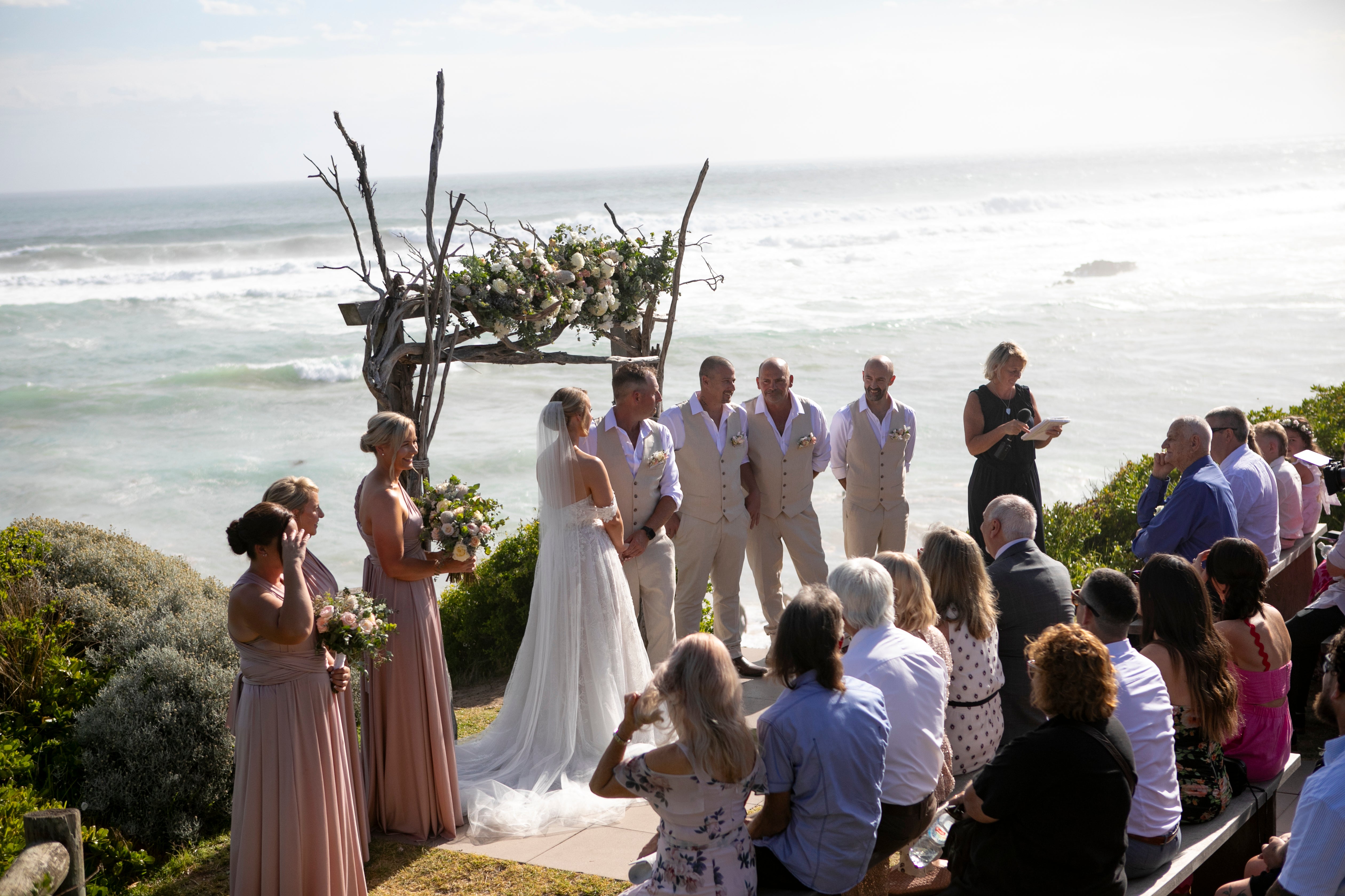 Luxe Satin Infinity Gown in Blush Pink