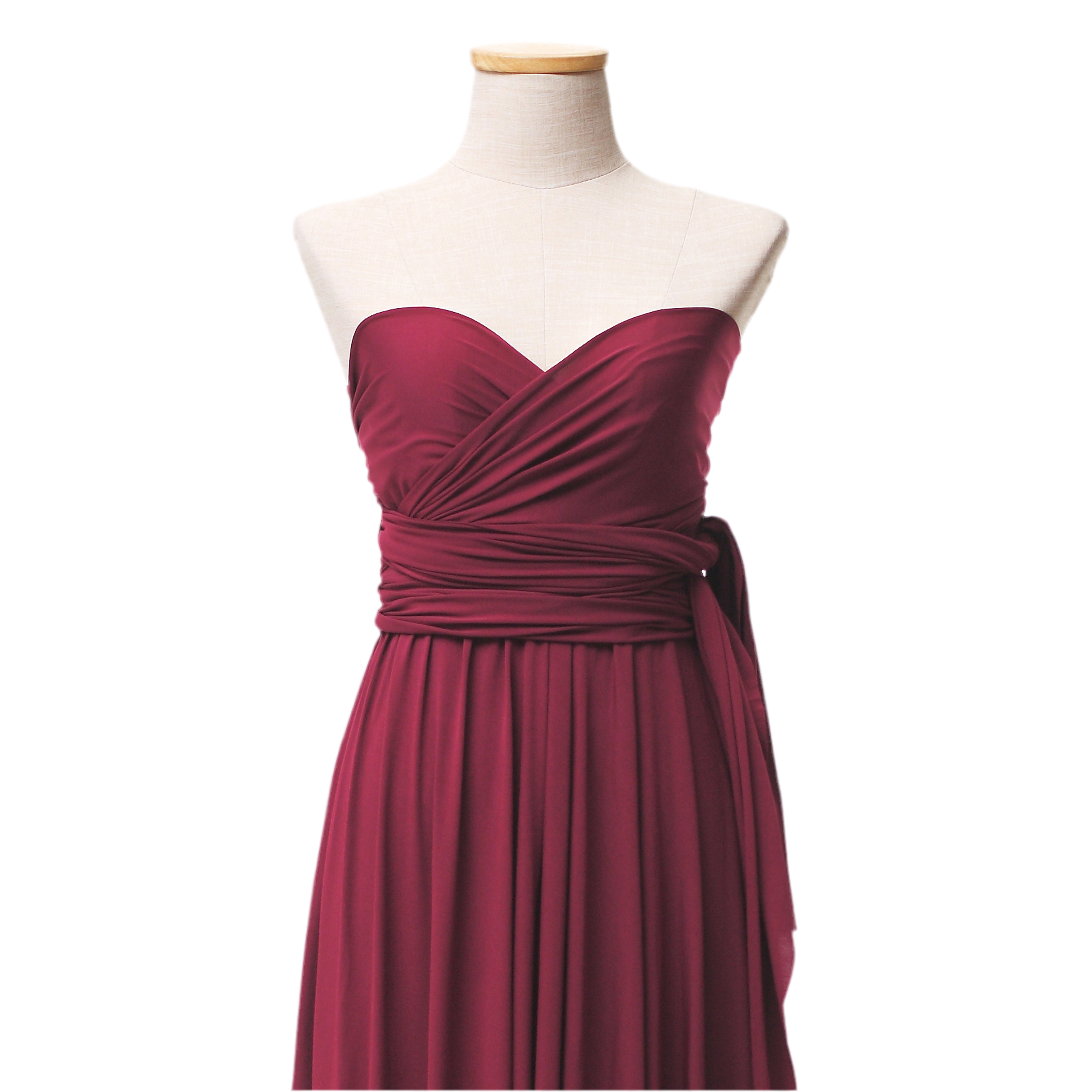 Burgundy Classic Infinity Gown - The Gown House