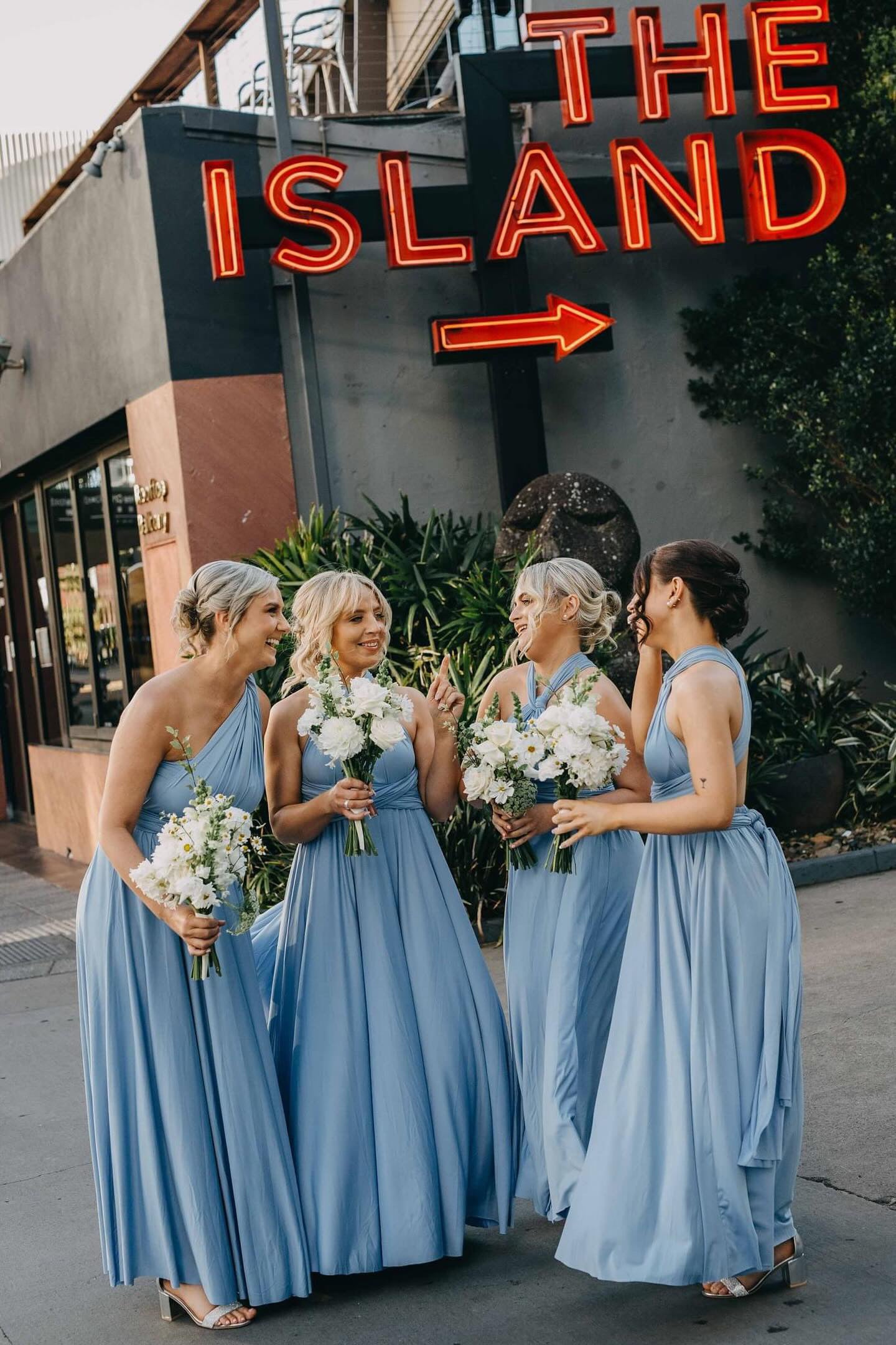 Dusty Blue Classic Infinity Gown - The Gown House