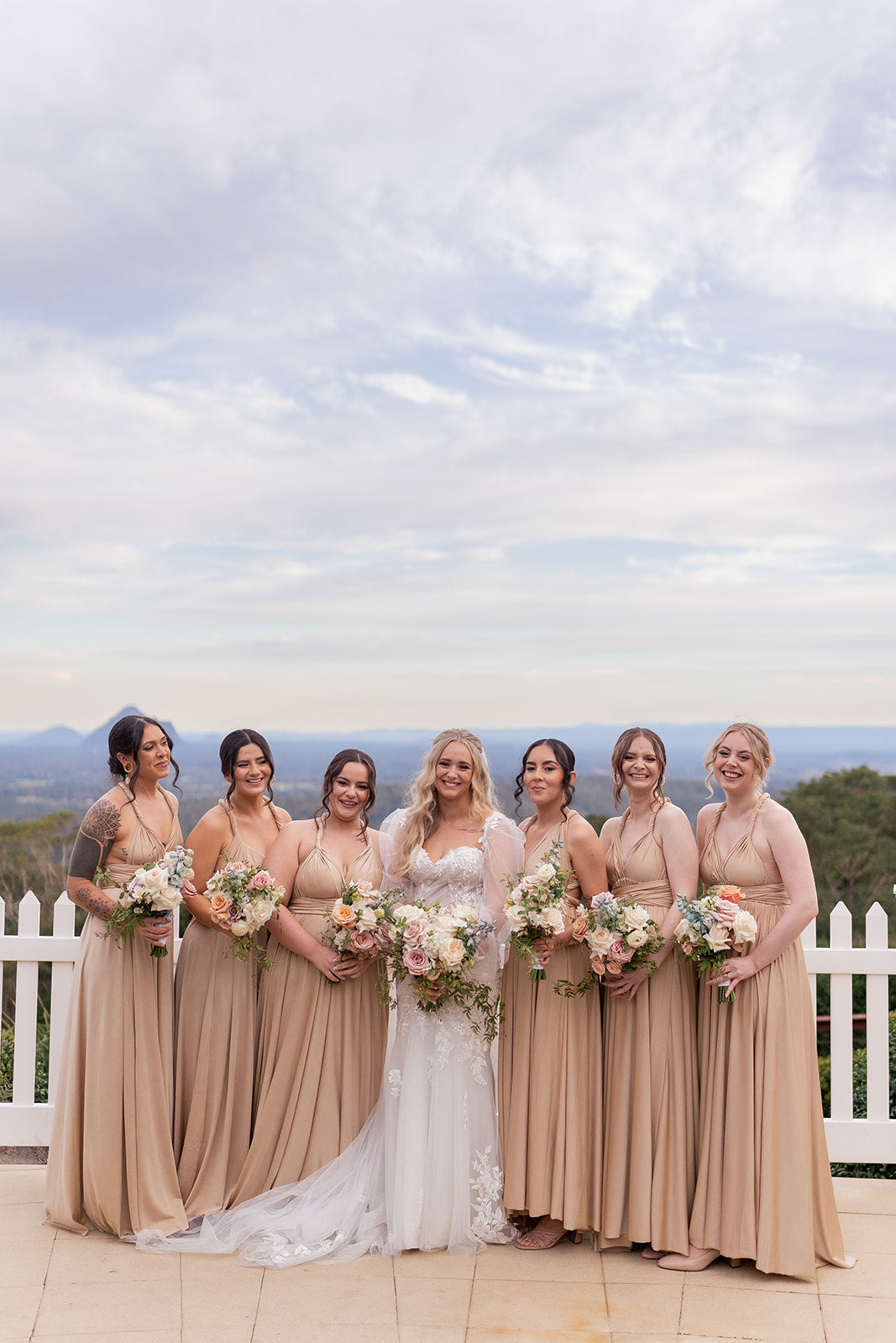 Luxe Satin Infinity Gown in Champagne
