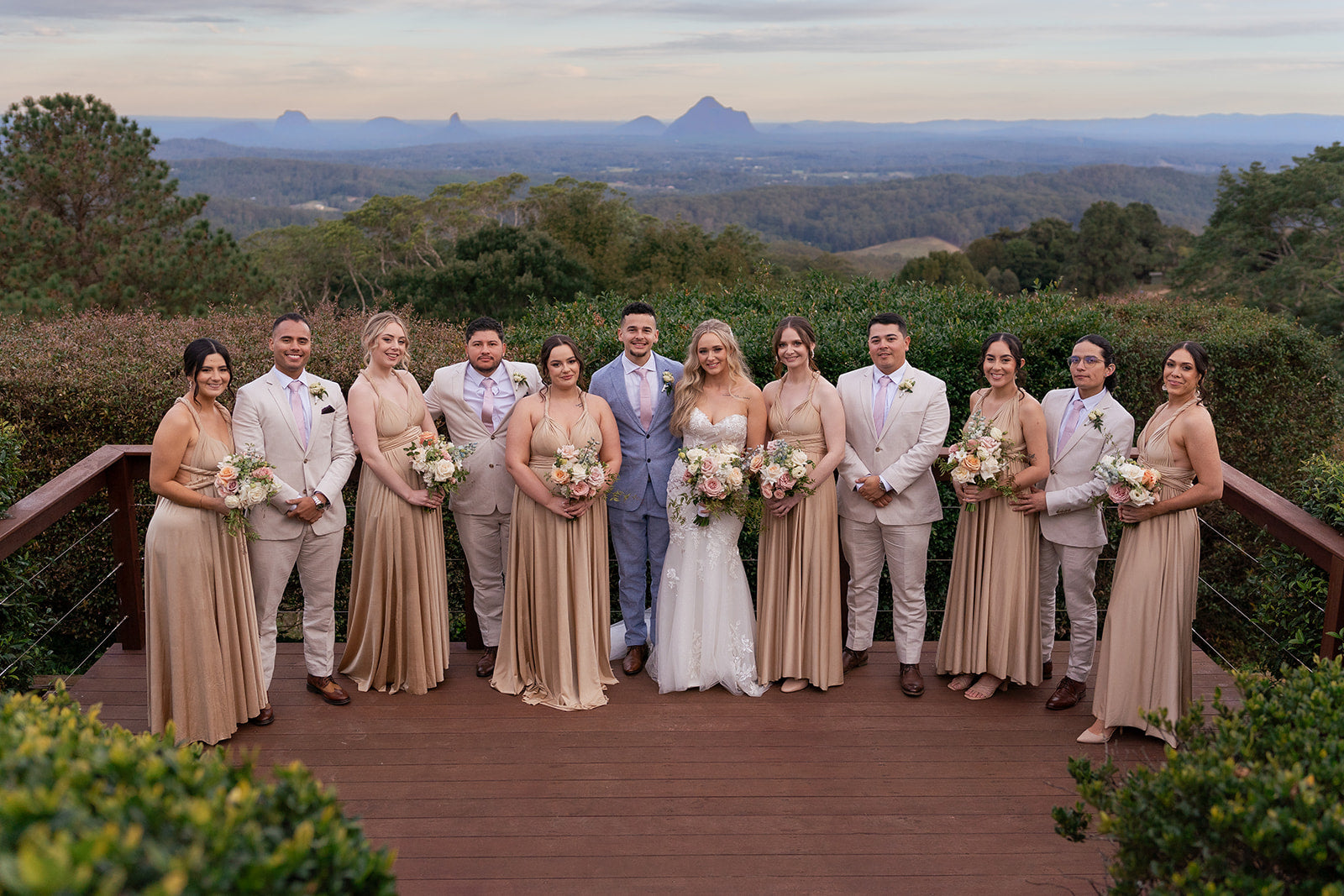 Luxe Satin Infinity Gown in Champagne