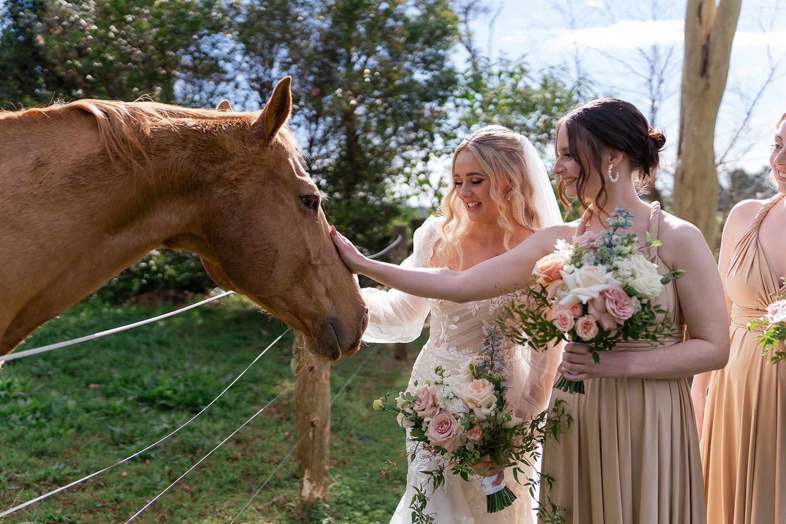 Luxe Satin Infinity Gown in Champagne