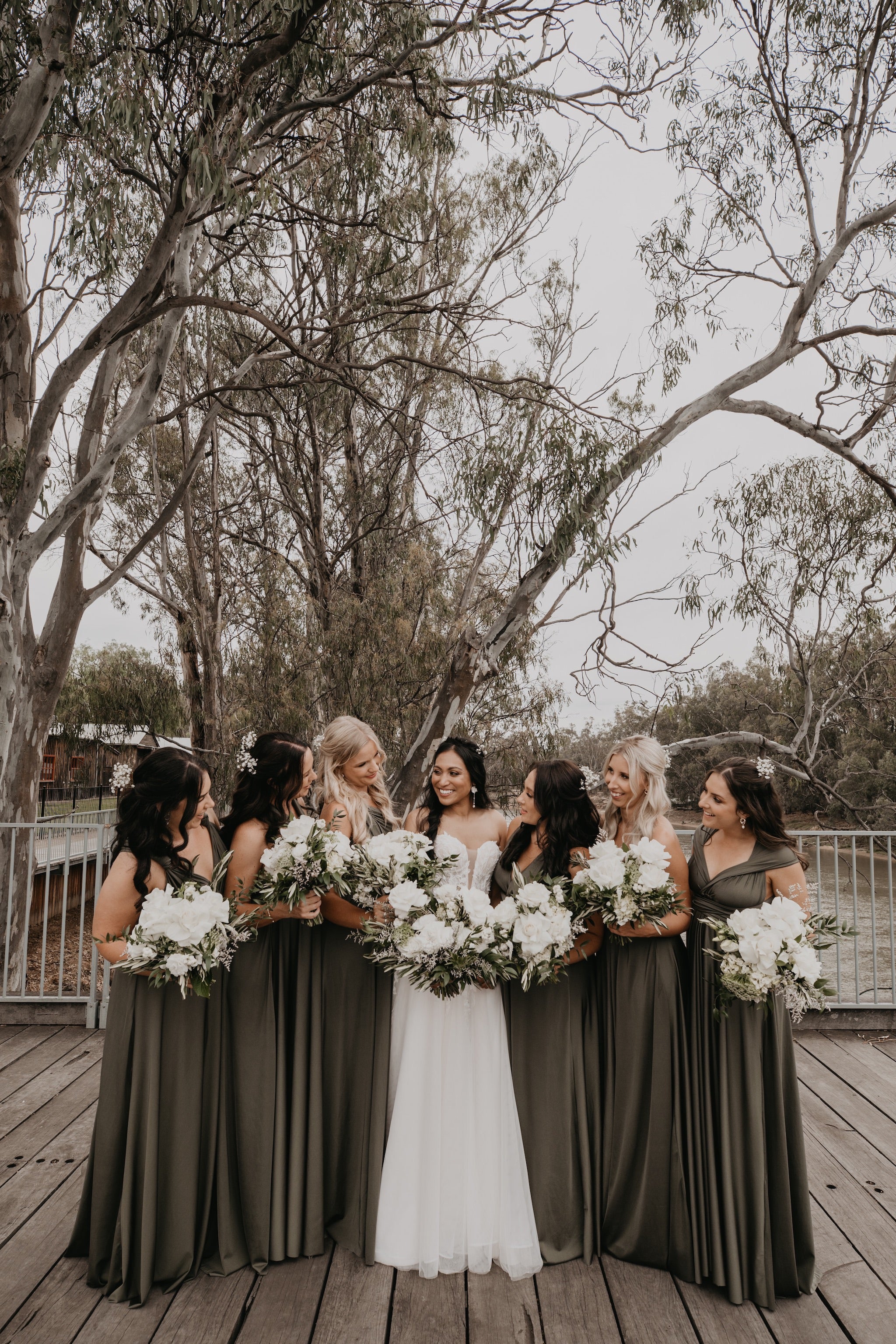 Sage Luxe Satin Infinity Gown