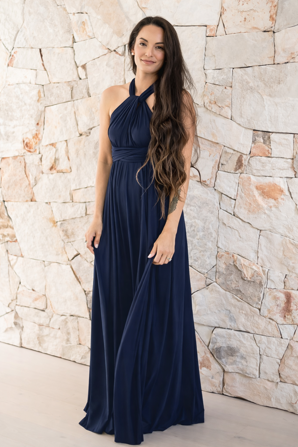 Navy Classic Infinity Gown - The Gown House