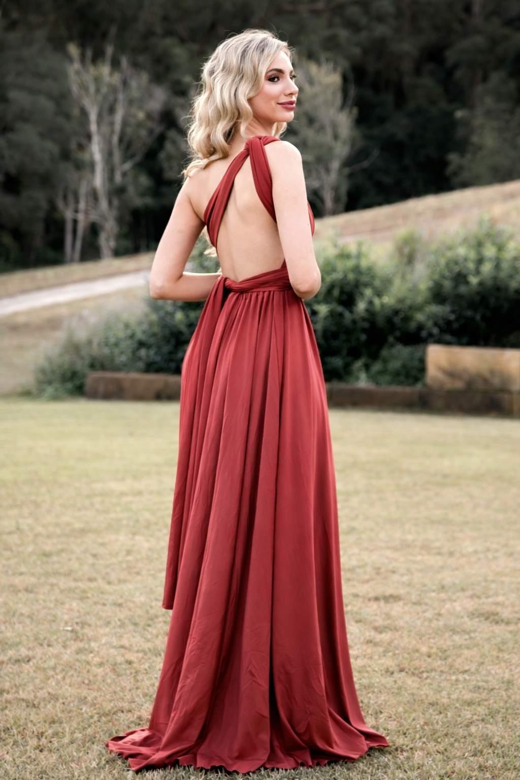 Rust Classic Infinity Gown - The Gown House