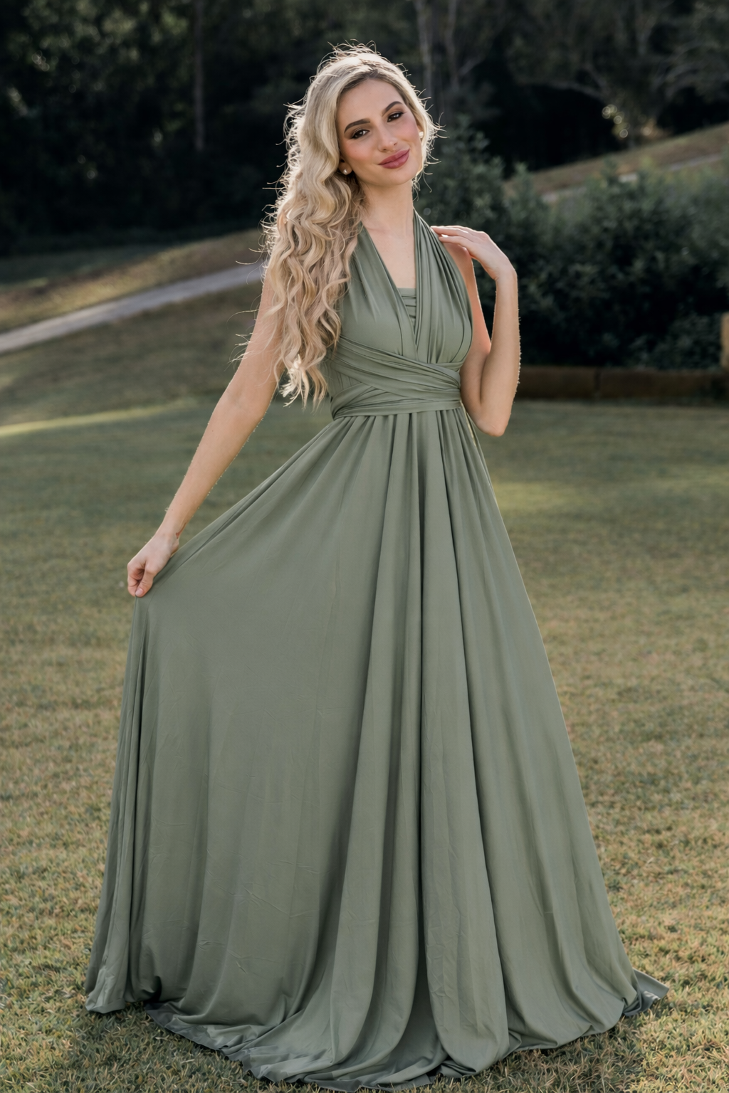 Sage Classic Infinity Gown - The Gown House