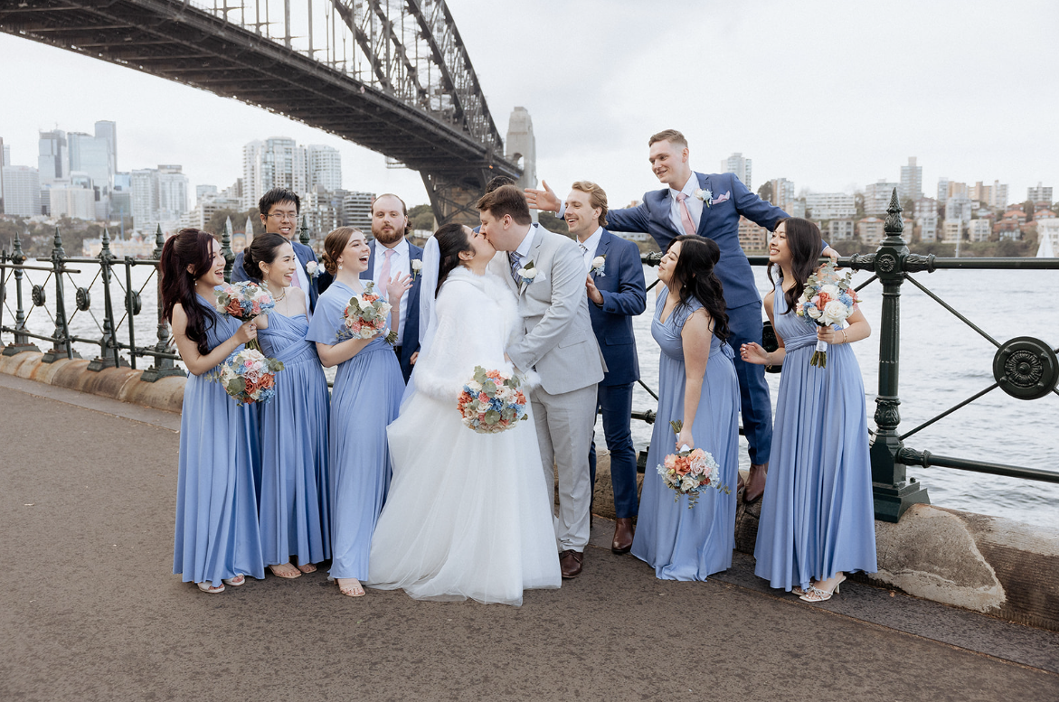 Dusty Blue Classic Infinity Gown - The Gown House