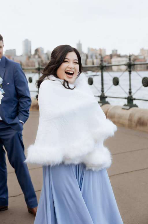 Dusty Blue Classic Infinity Gown - The Gown House