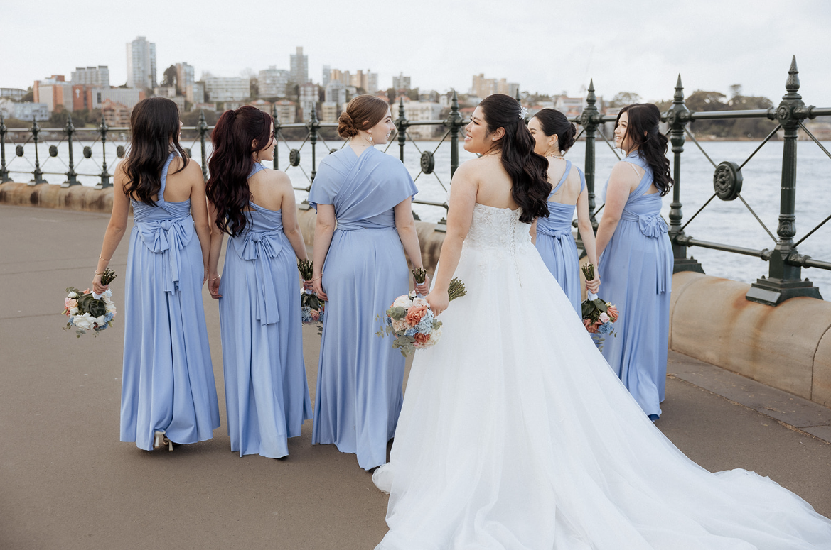 Dusty Blue Classic Infinity Gown - The Gown House