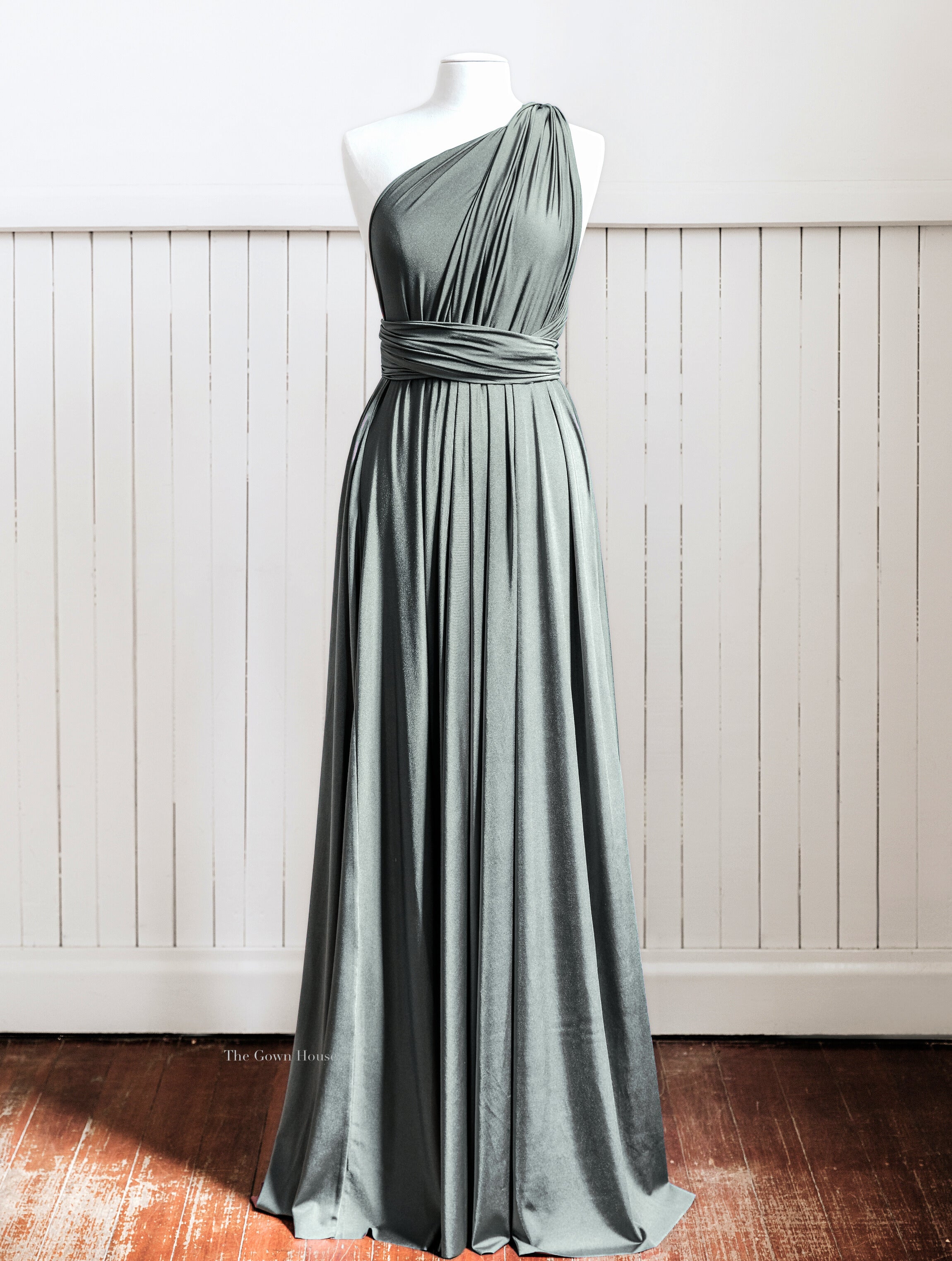 Dark Eucalyptus Infinity Gown - The Gown House