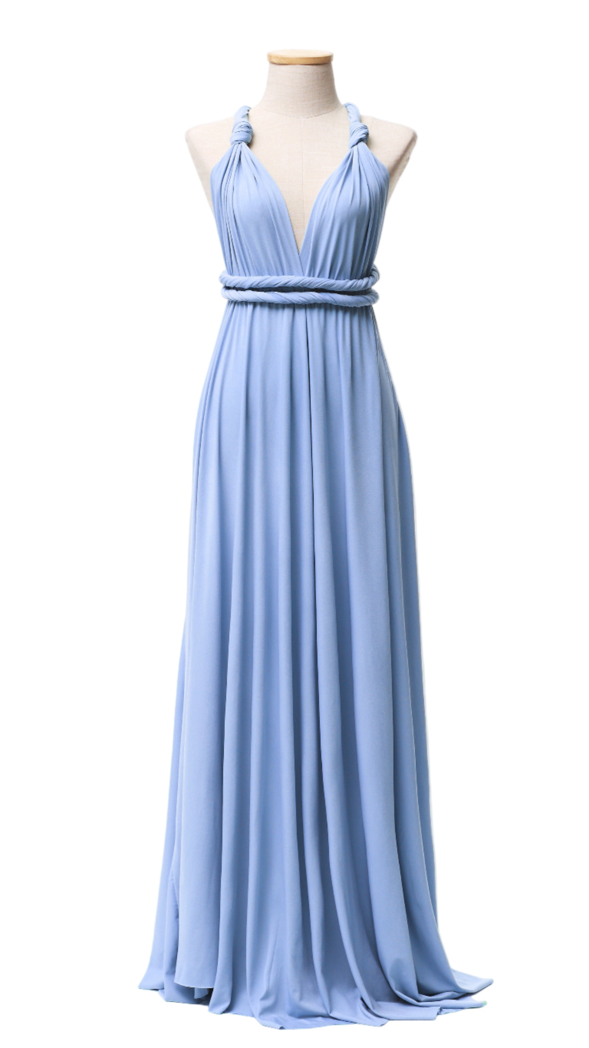 Dusty Blue Infinity Gown