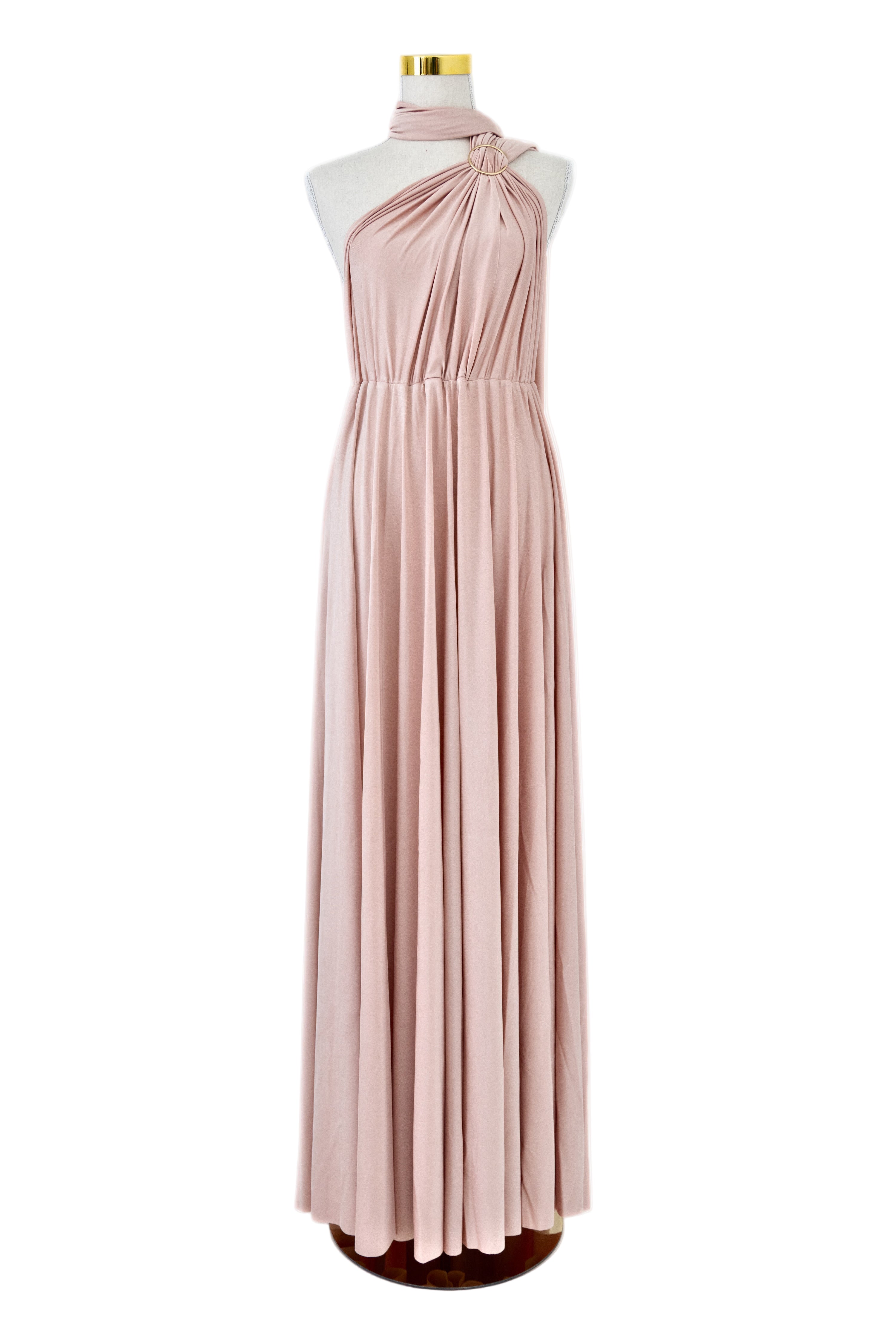 Blush Pink Luxe Satin Infinity Gown