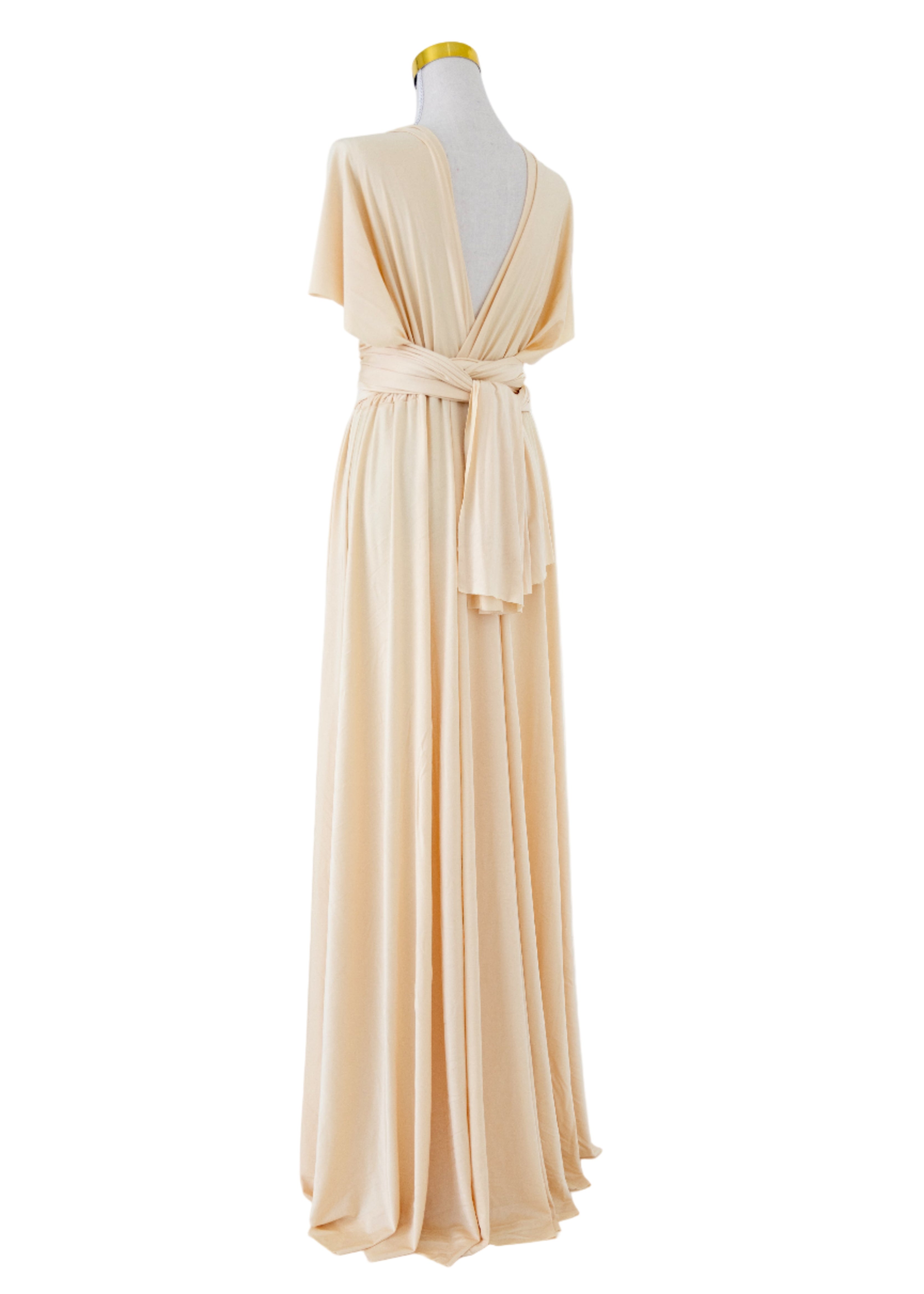 Lemon Yellow Luxe Satin Infinity Gown