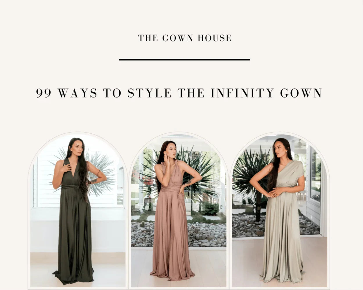 Versatile multiway floor-length gown from 99 Ways To Style The Infinity Gown Ebook