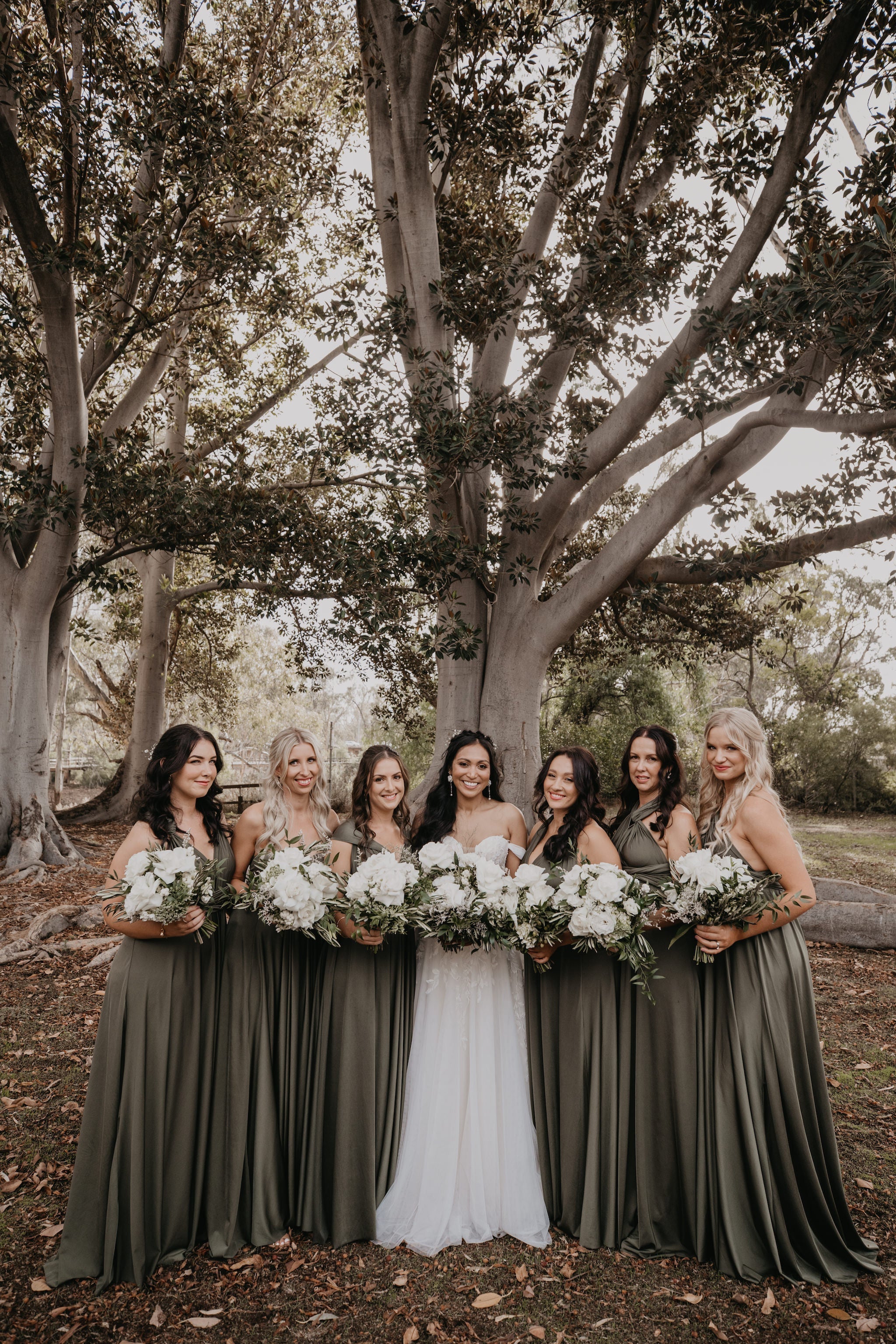 Infinity Multiway Bridesmaid Dresses Australia Olive Luxe Satin Infinity Gown