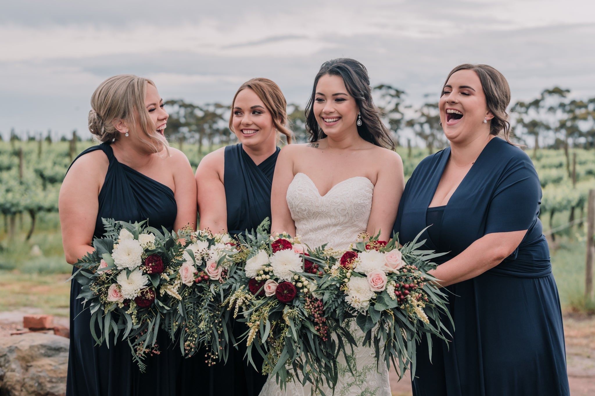 Infinity Multiway Bridesmaid Dresses Australia Navy Luxe Satin Infinity Gown