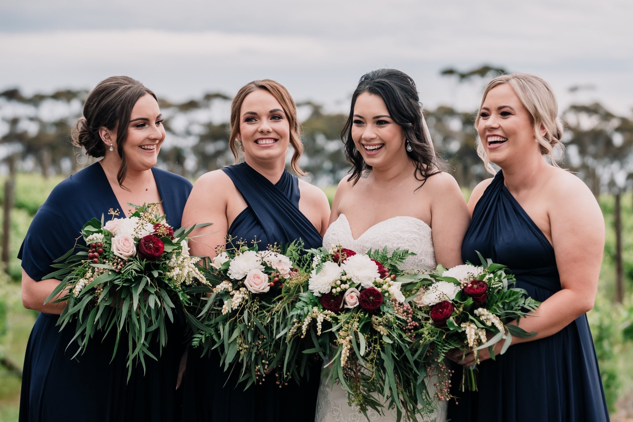 Infinity Multiway Bridesmaid Dresses Australia Navy Luxe Satin Infinity Gown