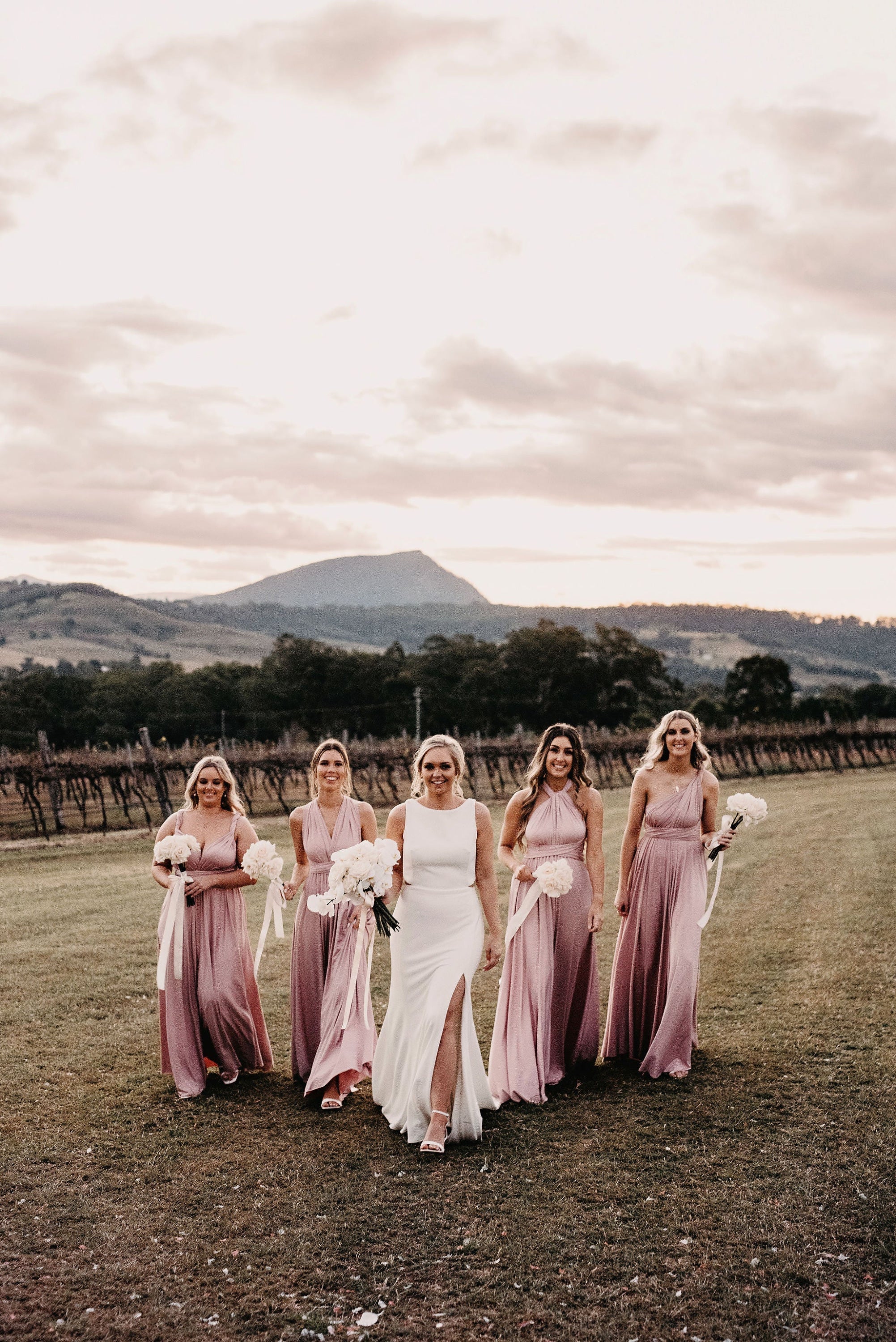 Infinity Multiway Bridesmaid Dresses Australia Blush Pink Luxe Satin Infinity Gown