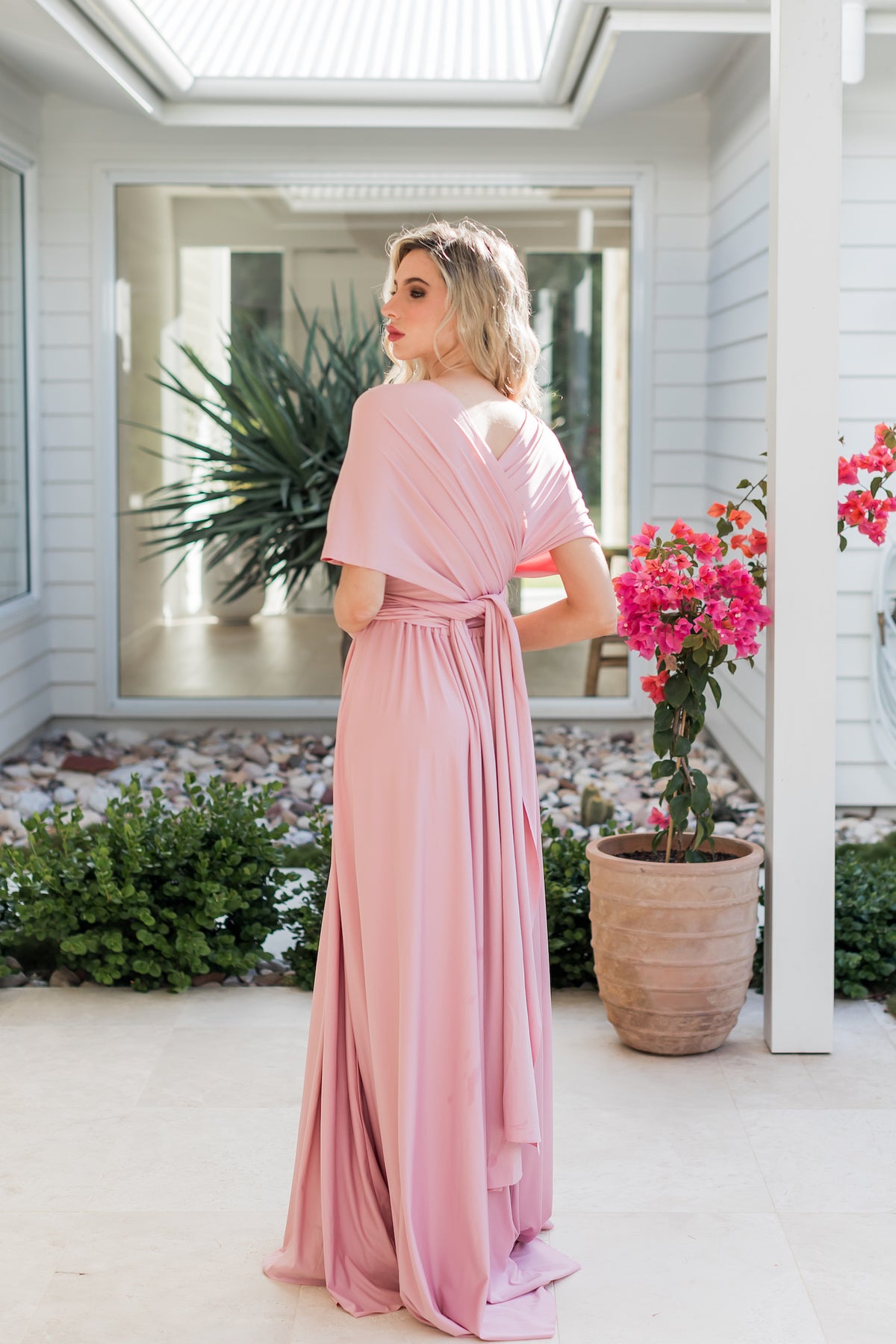 Blush Pink Classic Infinity Gown - The Gown House
