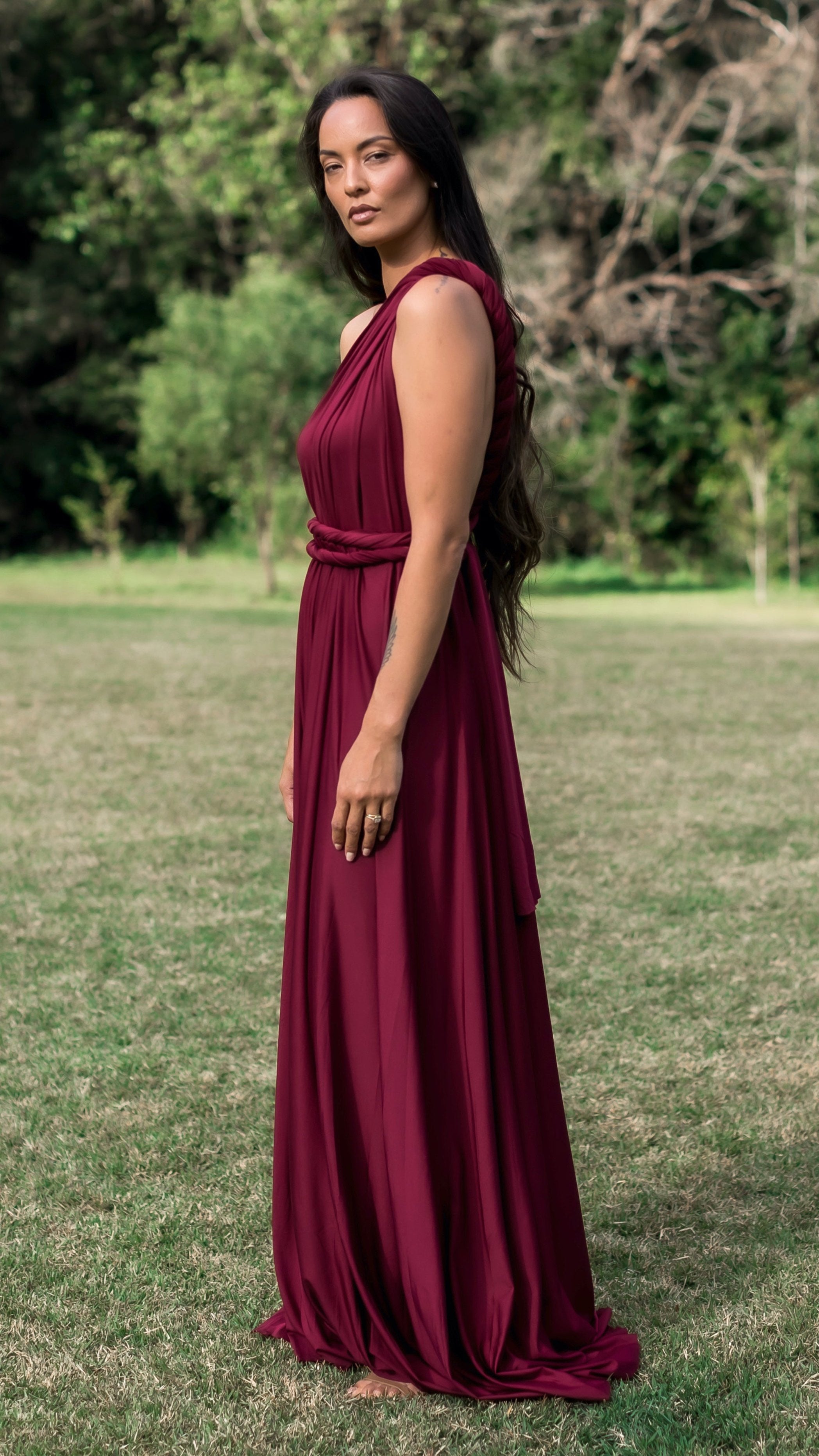 Burgundy Infinity Gown