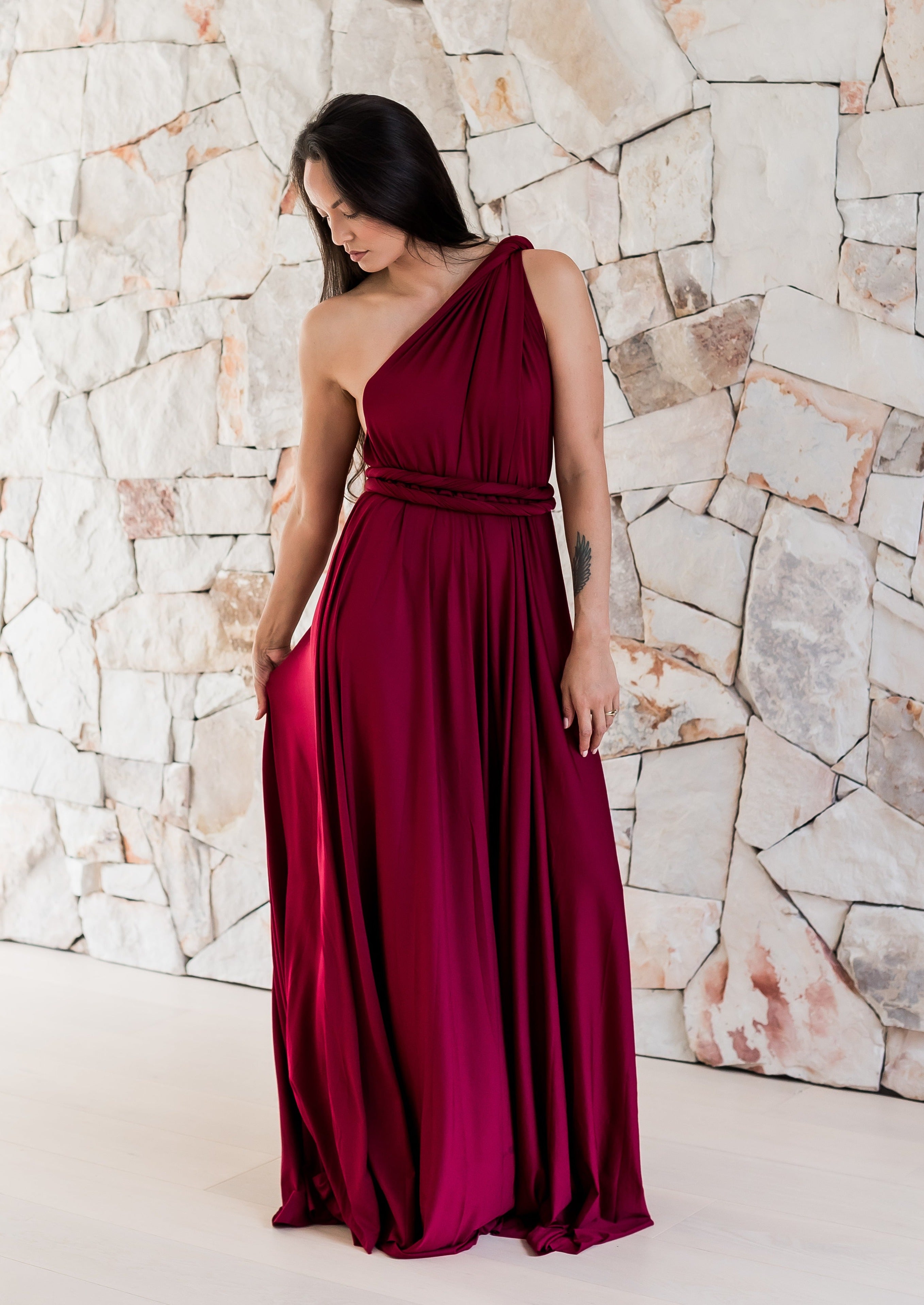 Burgundy Infinity Gown