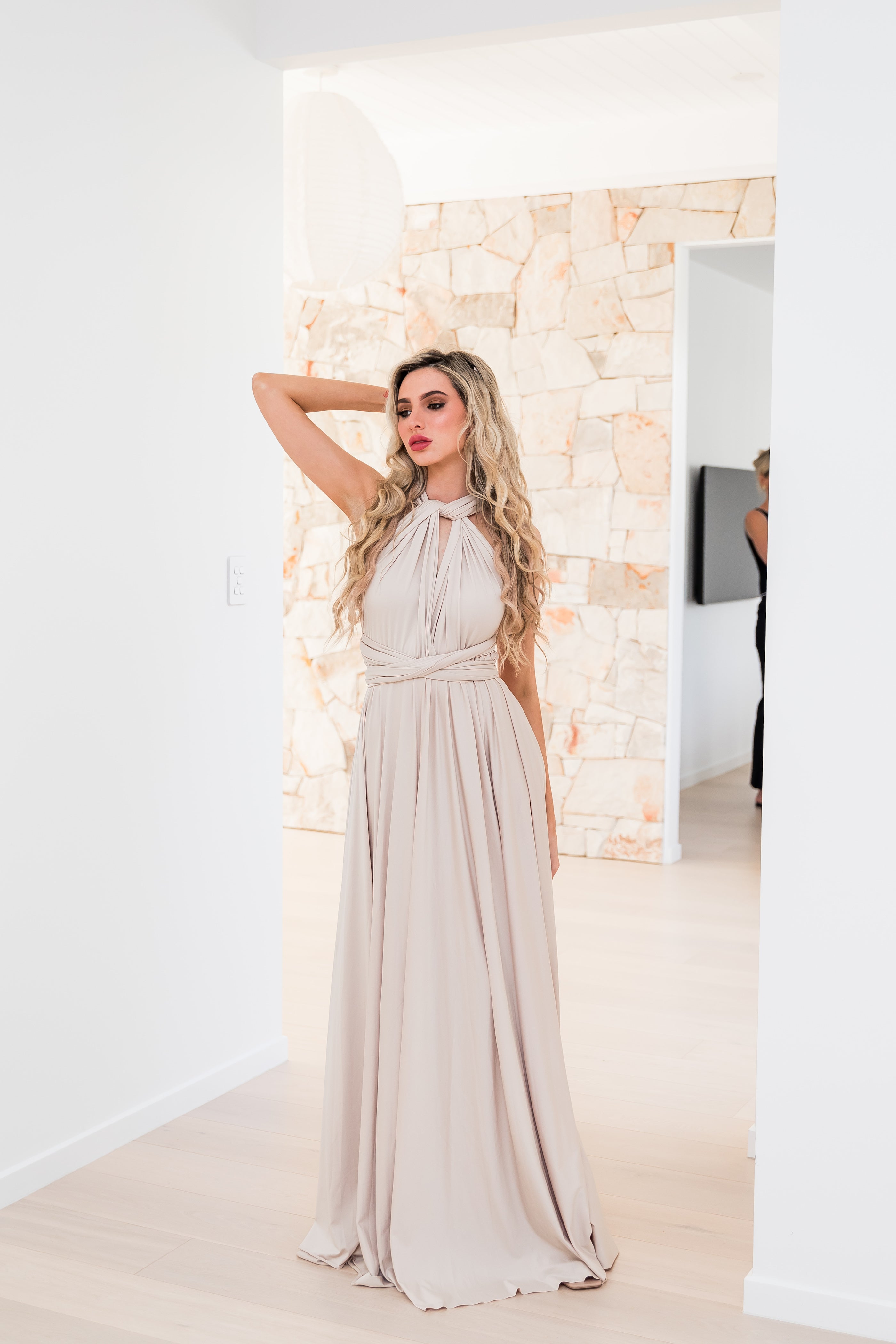 Champagne Classic Infinity Gown PRE ORDER