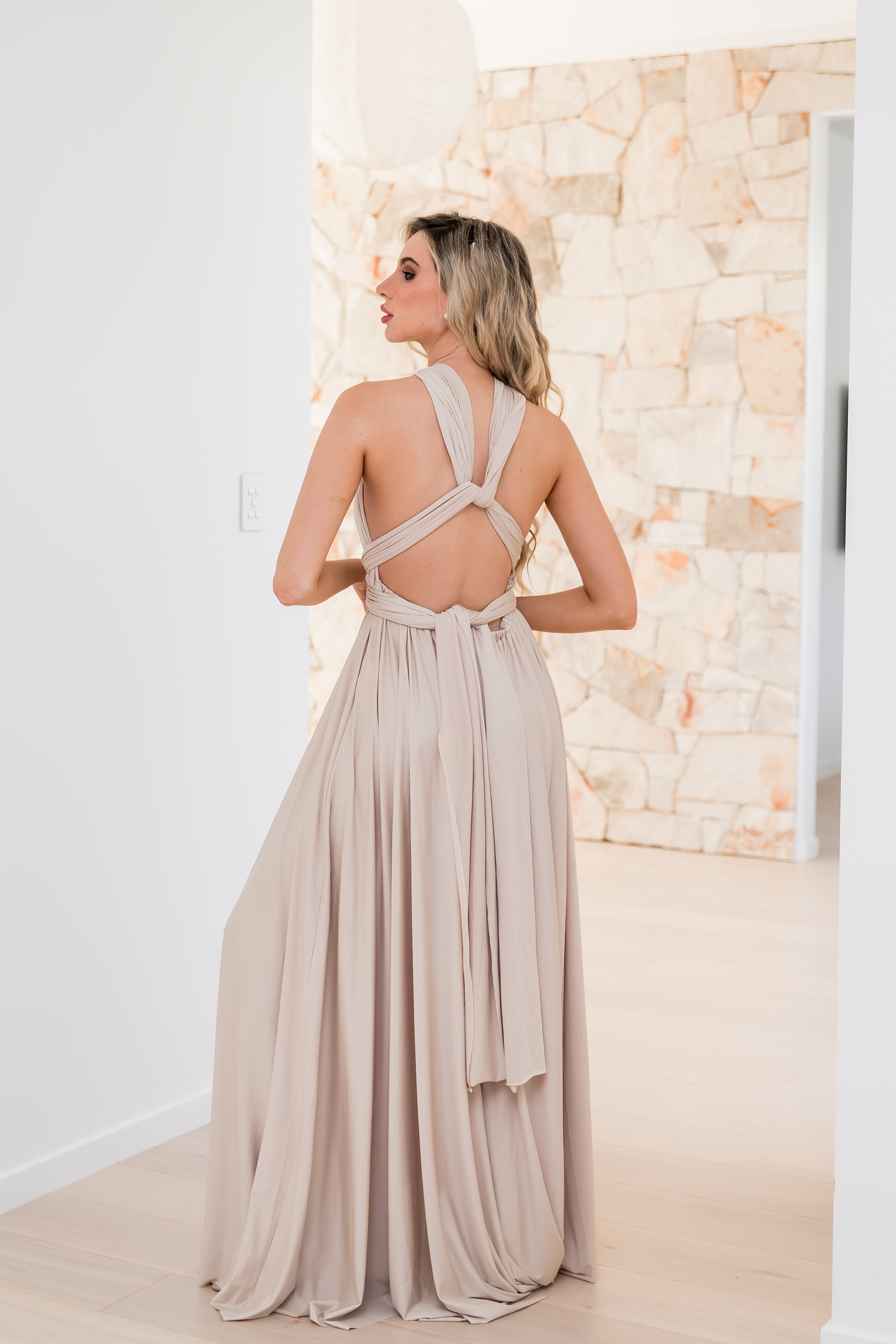 Champagne Classic Infinity Gown PRE ORDER