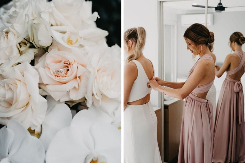 Luxe Satin Blush Pink Infinity Gown